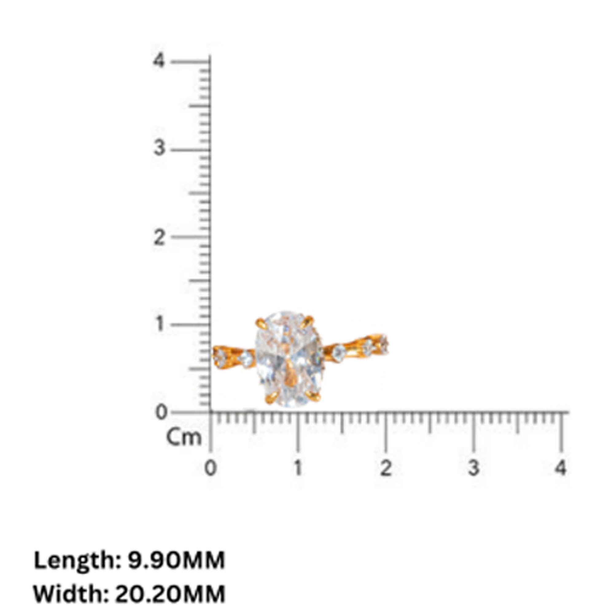 Elegant Oval Cut Solitaire Ring