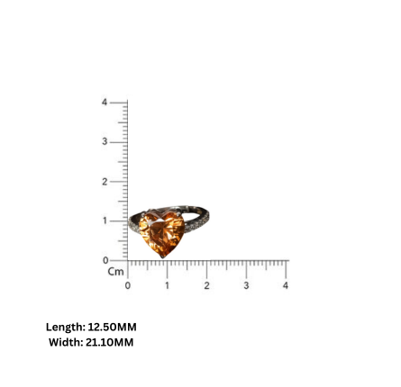 Marmalade Heart Shaped Adjustable Ring