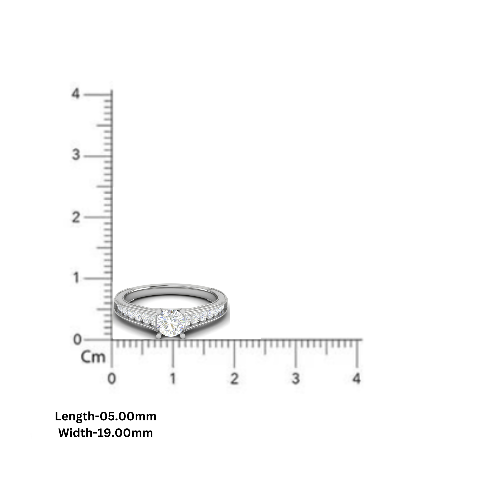 White Gold Adjustable Silver Shimmering Channel-Set Diamond Bridal Ring For Woman