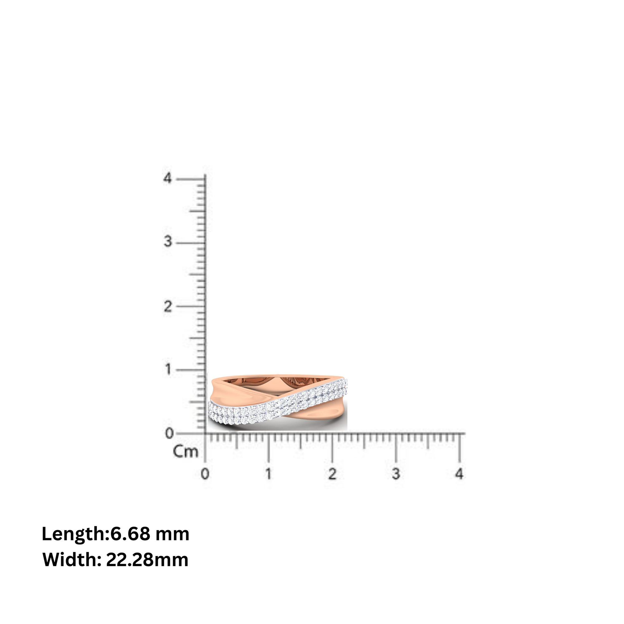 Adjustable Elegant Silver Rose Gold Crossover Band