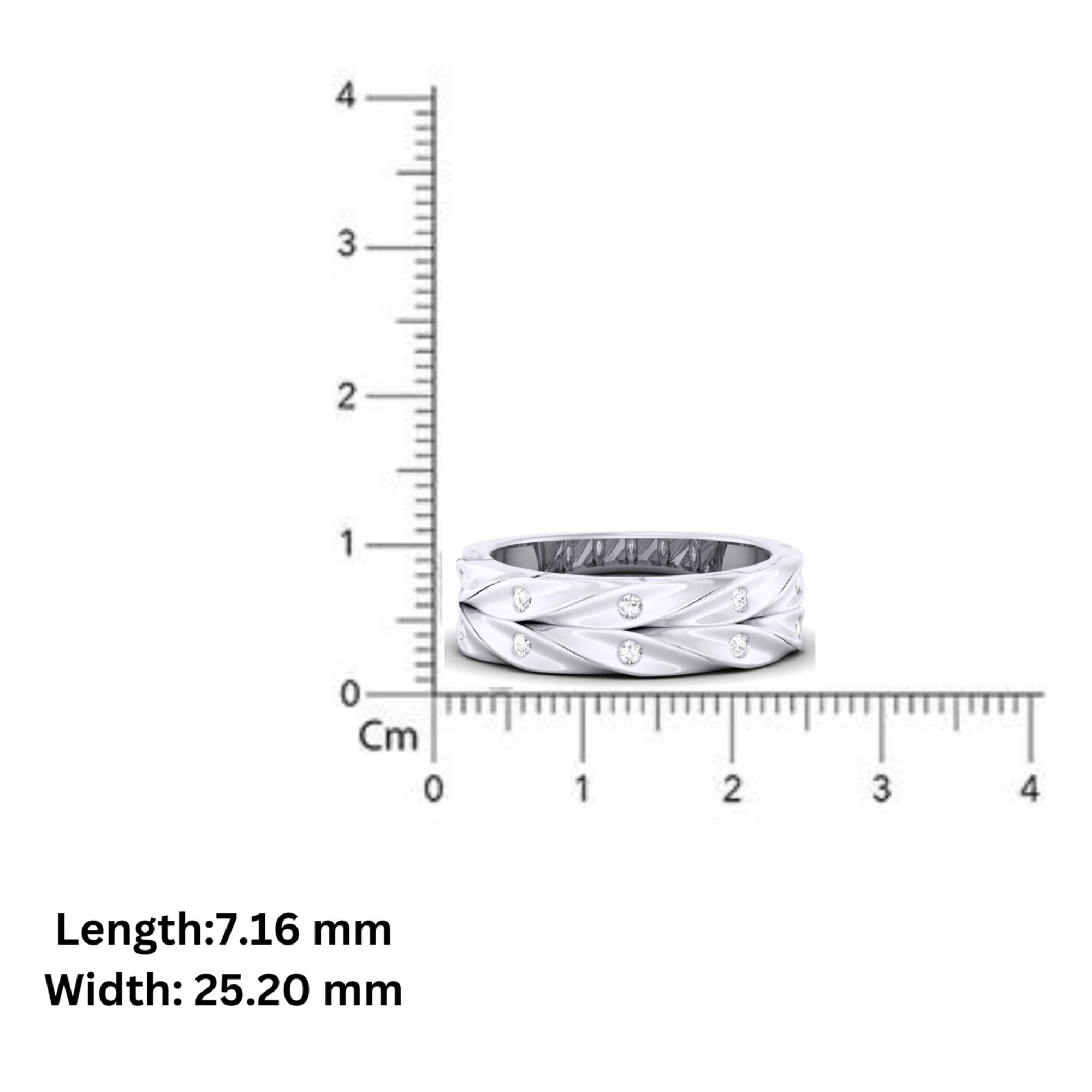 Twisted Flush Setting Ring