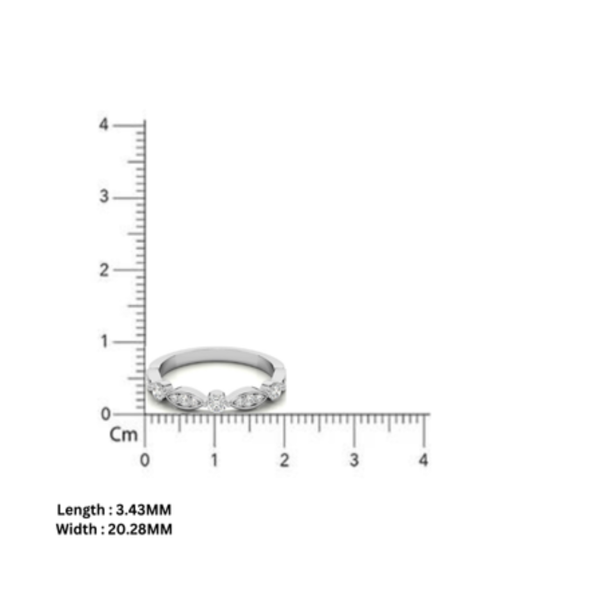 White Gold Silver Glamour Eternity Adjustable Round Marquise Ring For Woman