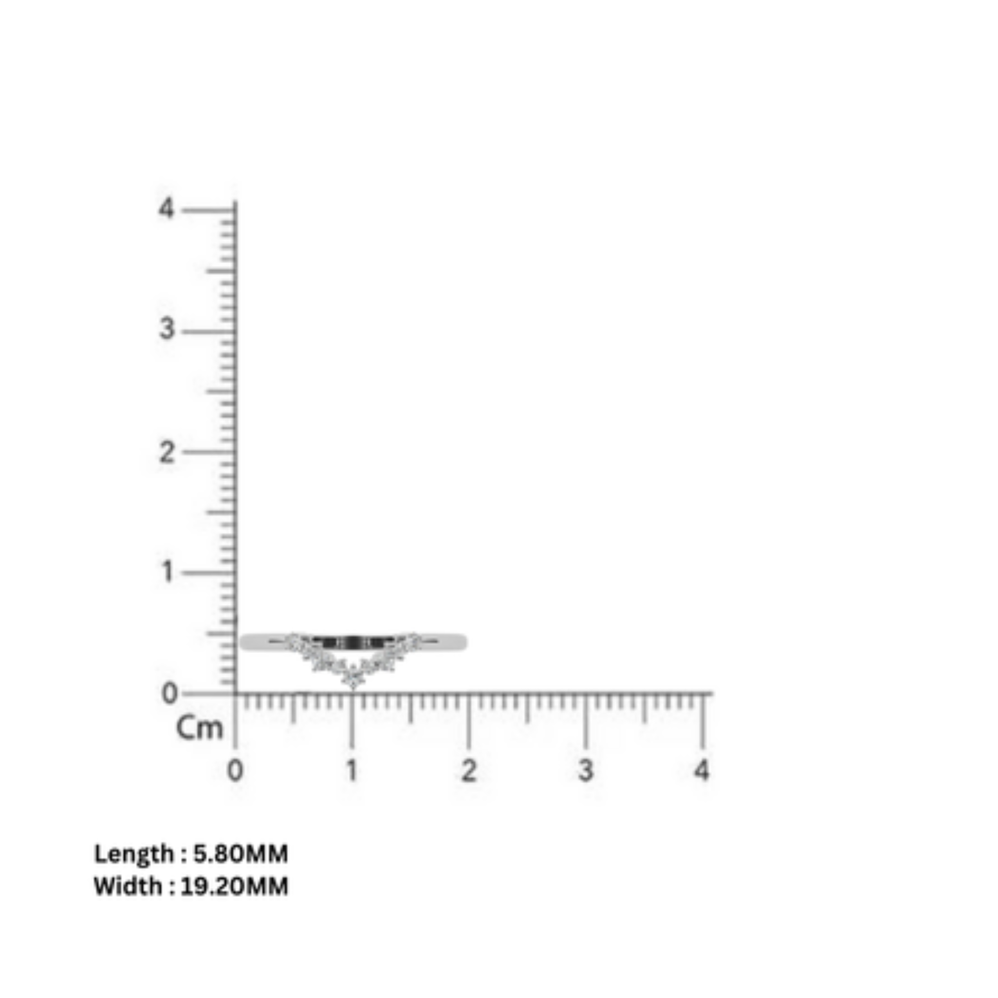 White Gold Silver Art Deco V-Shape Adjustable Tapered Ring For Woman