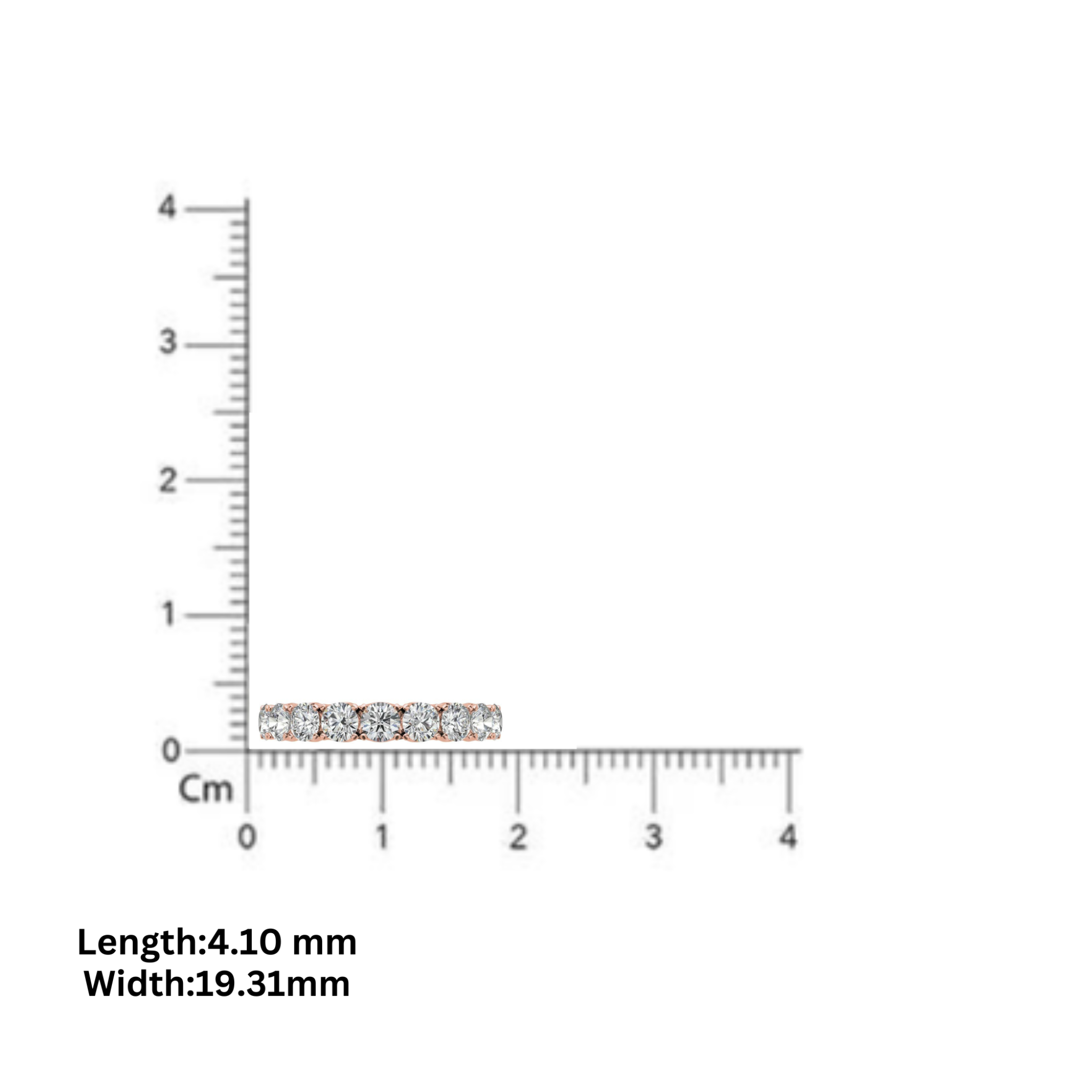 Elegant Sterling Silver Sparkling Rose Gold Round Diamond Eternity Band For Women