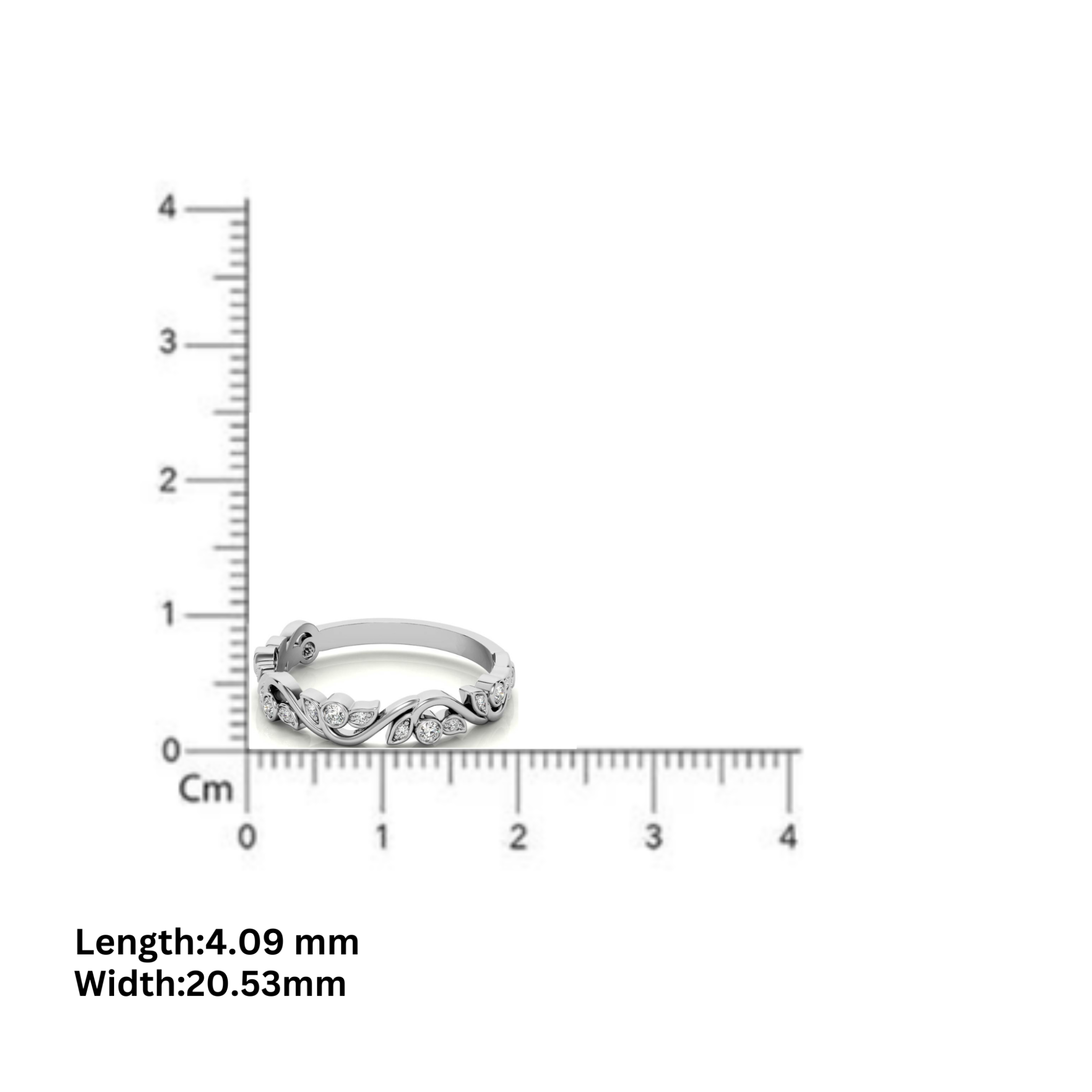 Adjustable Sterling Silver Stunning Rose Gold Floral-Inspired with Leaf Motif Diamond Ring For Women