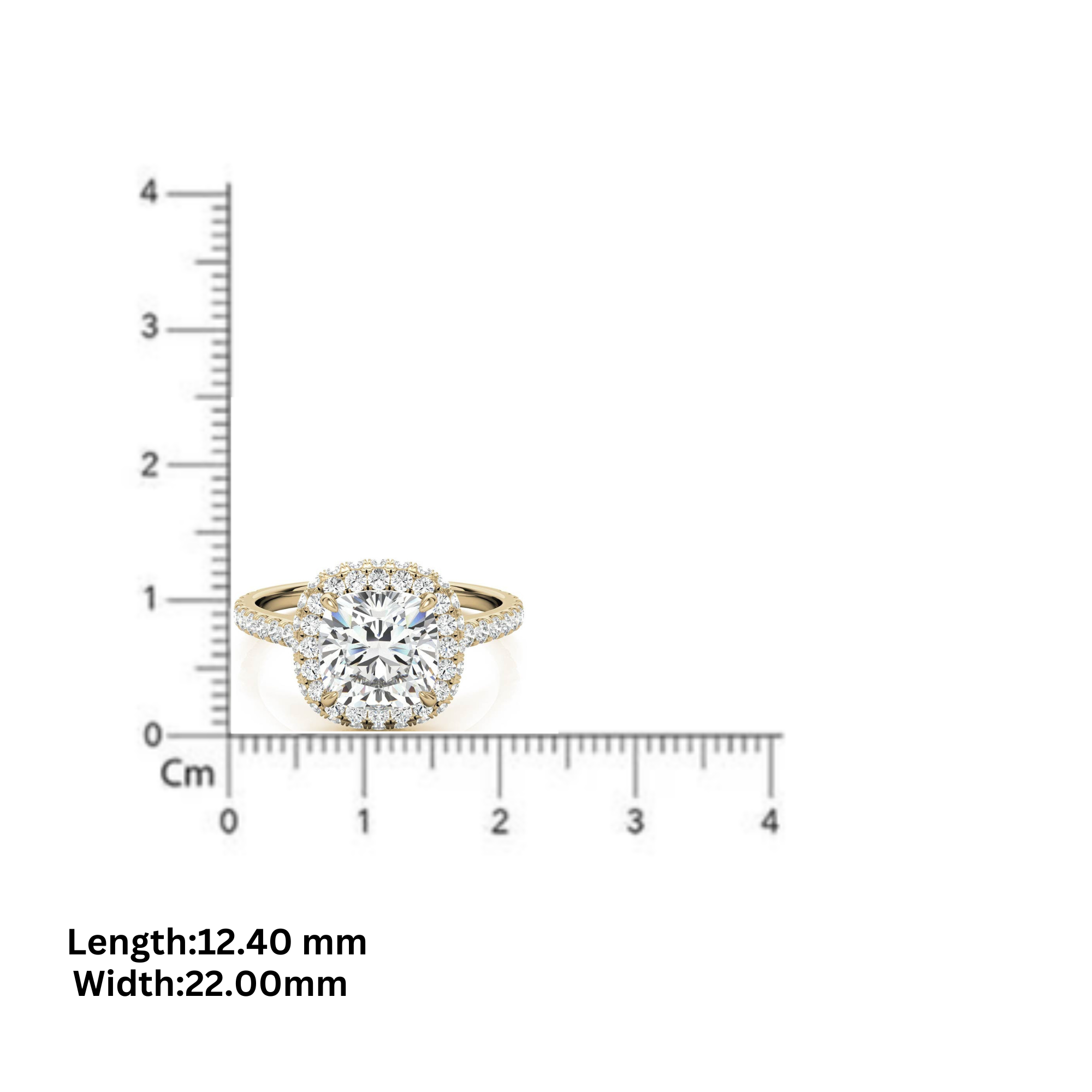 Sterling Silver Sparkling Adjustable Cushion-Cut Rose Gold Halo Engagement Ring For Women