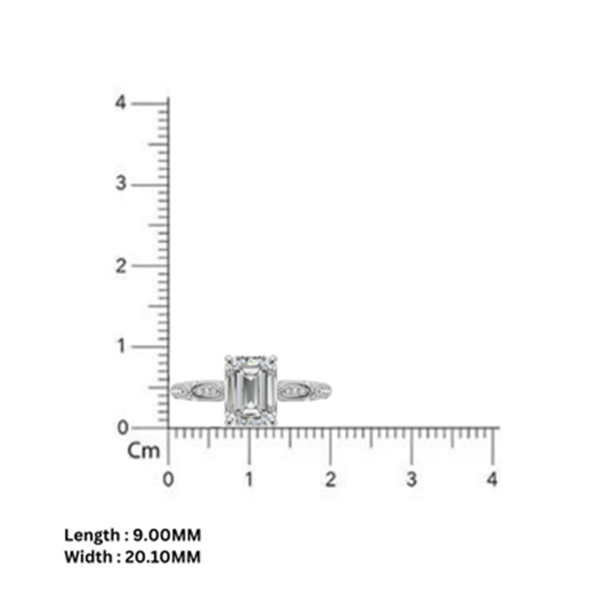Sterling Silver Emerald-Cut Adjustable Vintage Yellow Gold Engagement Ring Perfect for Wedding Proposal