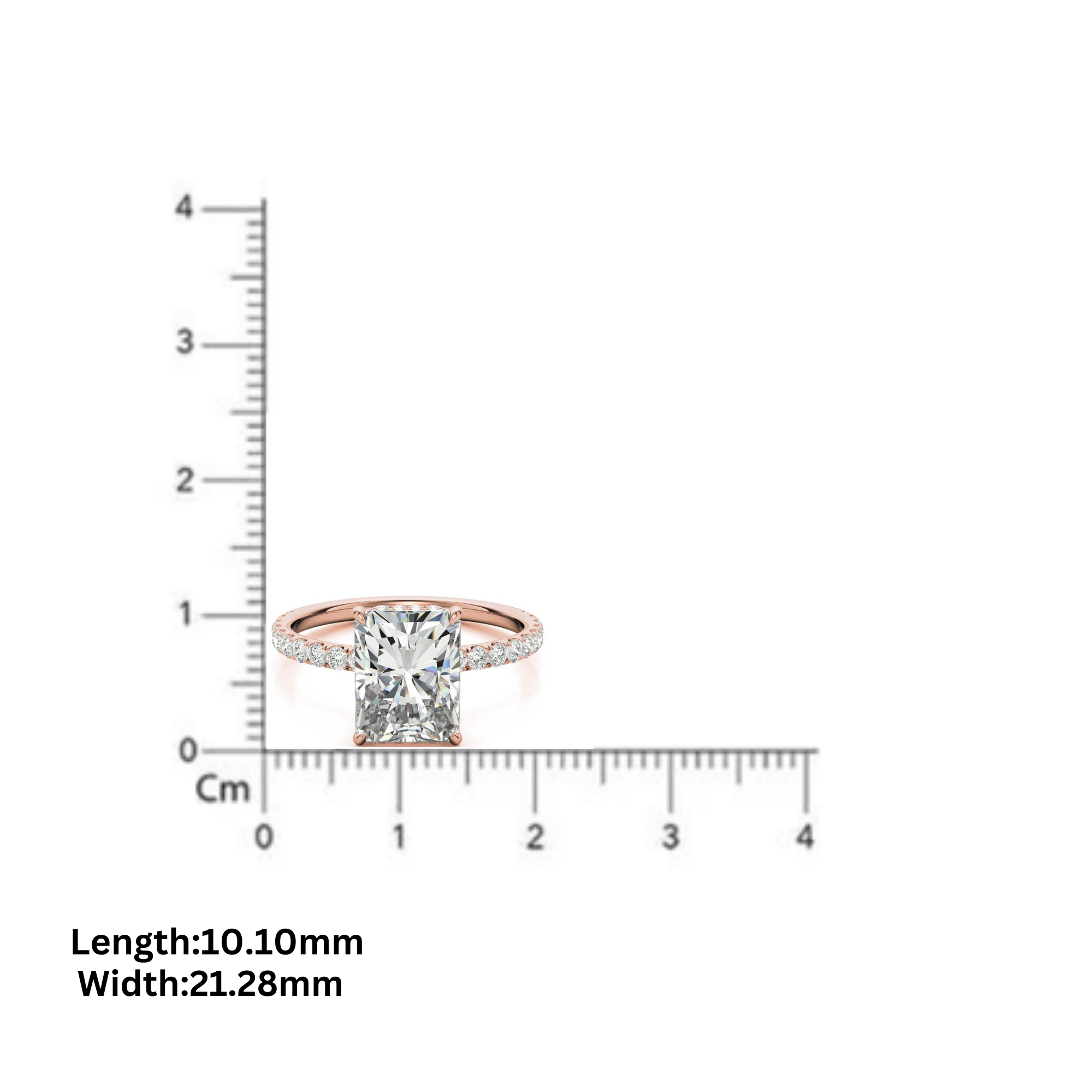 Adjustable Elegant Sterling Silver Moissanite Rose Gold Pave Band Ring Perfect for Engagement.