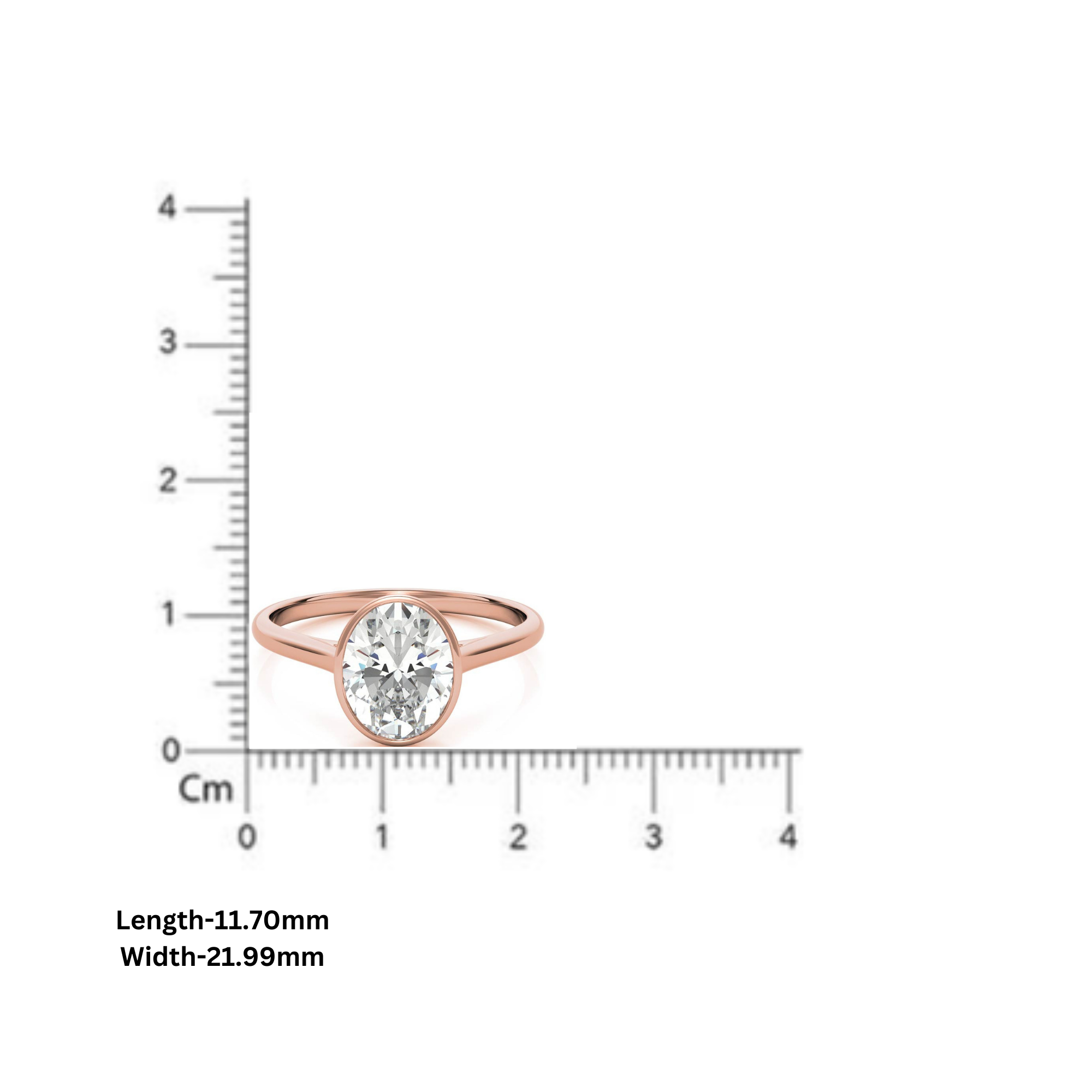 Adjustable Minimalist Sterling Silver Rose Gold Oval Cut Zircon Bezel Set Eangagement  Ring For Women
