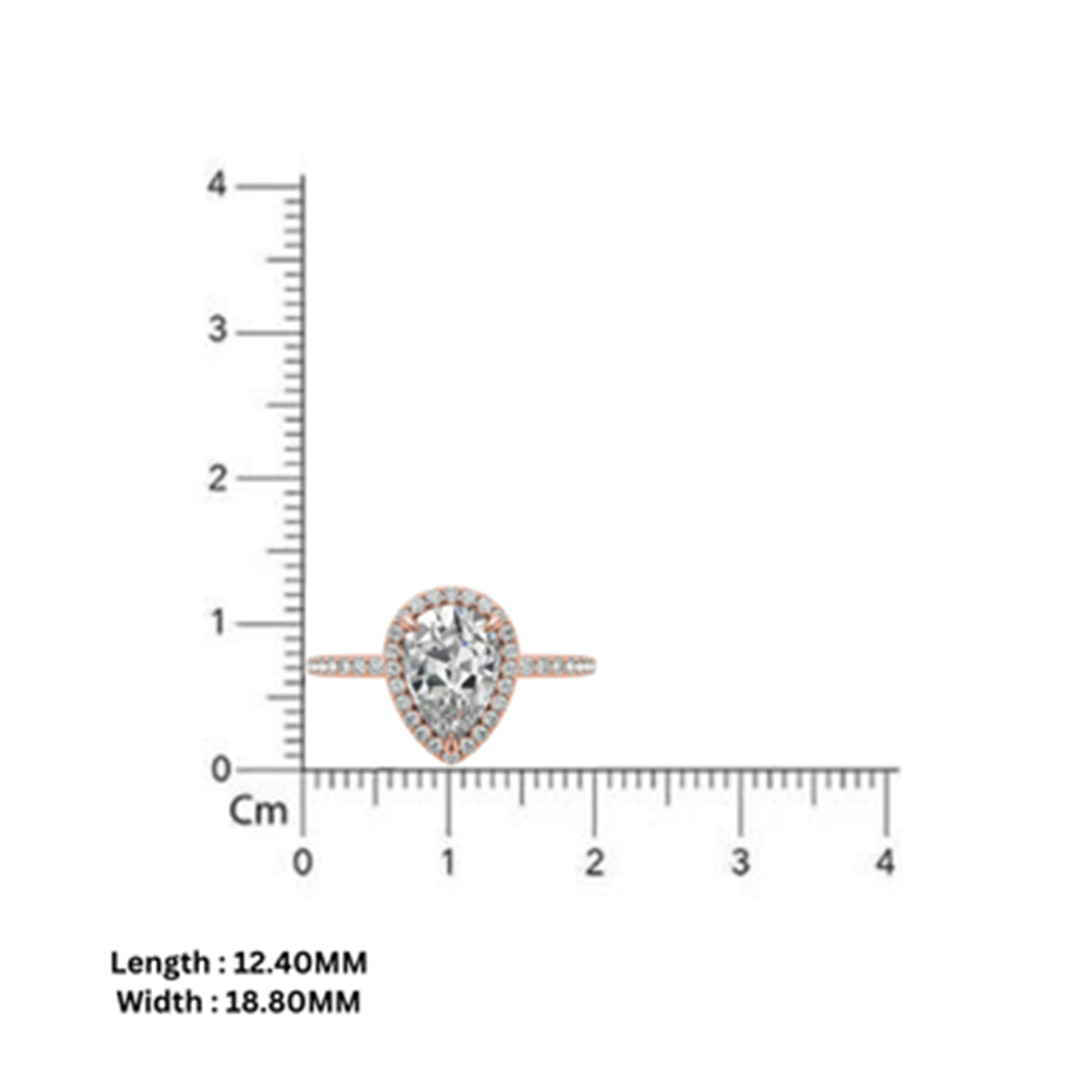 Silver Elegant Pear Ring