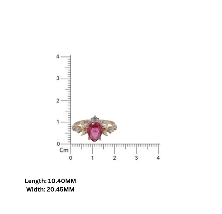 Cosmic Elegance Pink Sapphire Ring