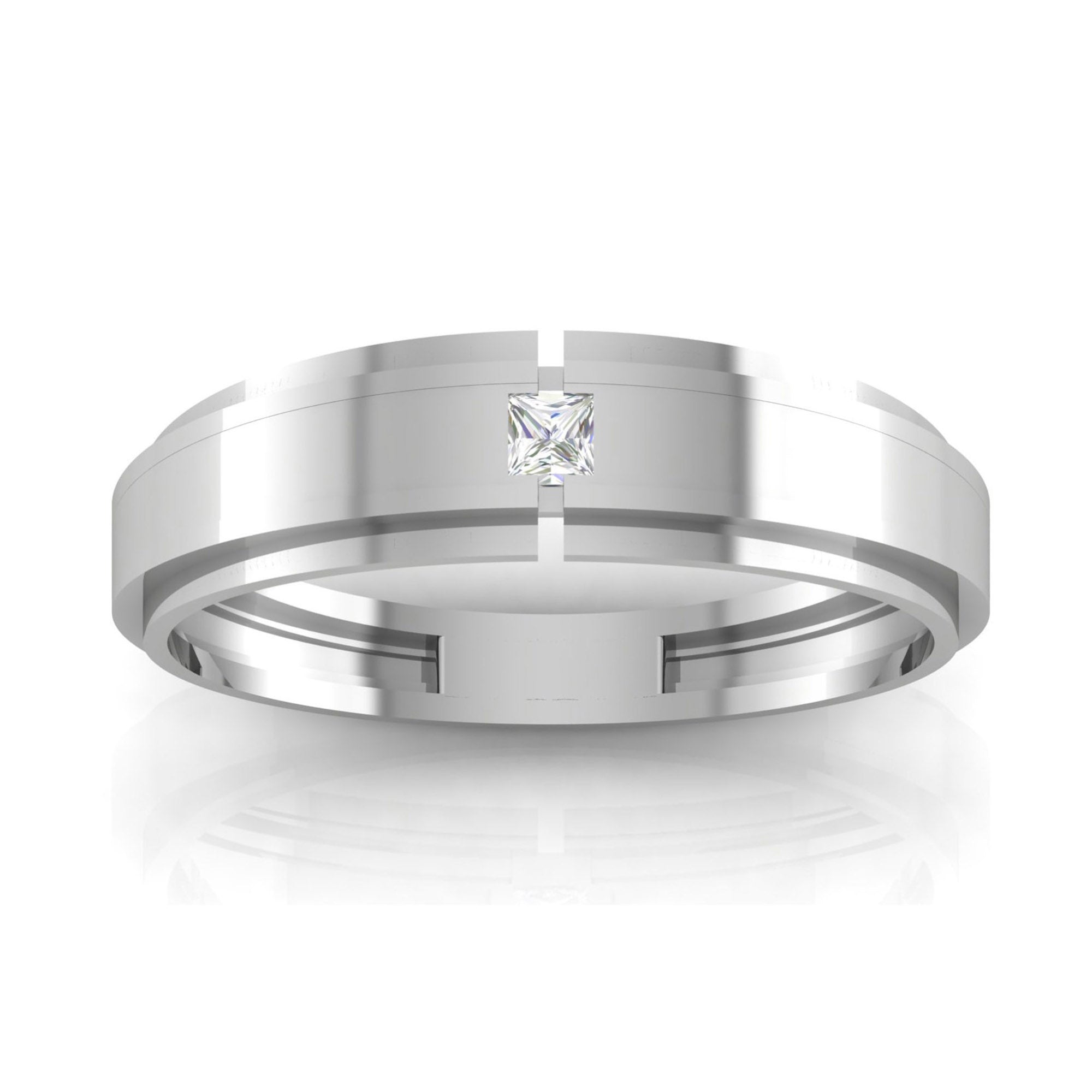 White Gold Couple Band