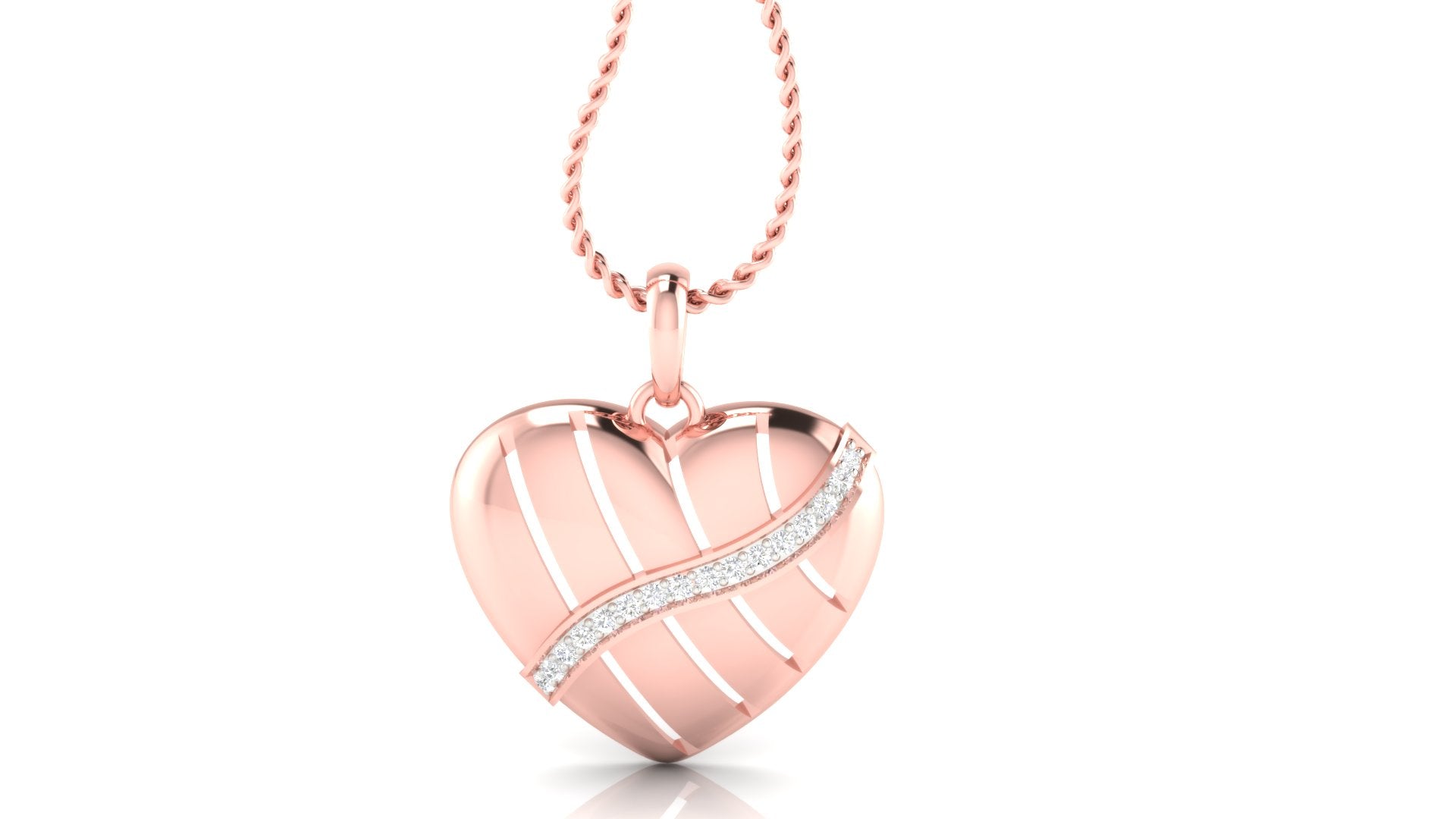 Rose Gold Plated Heart Pendant