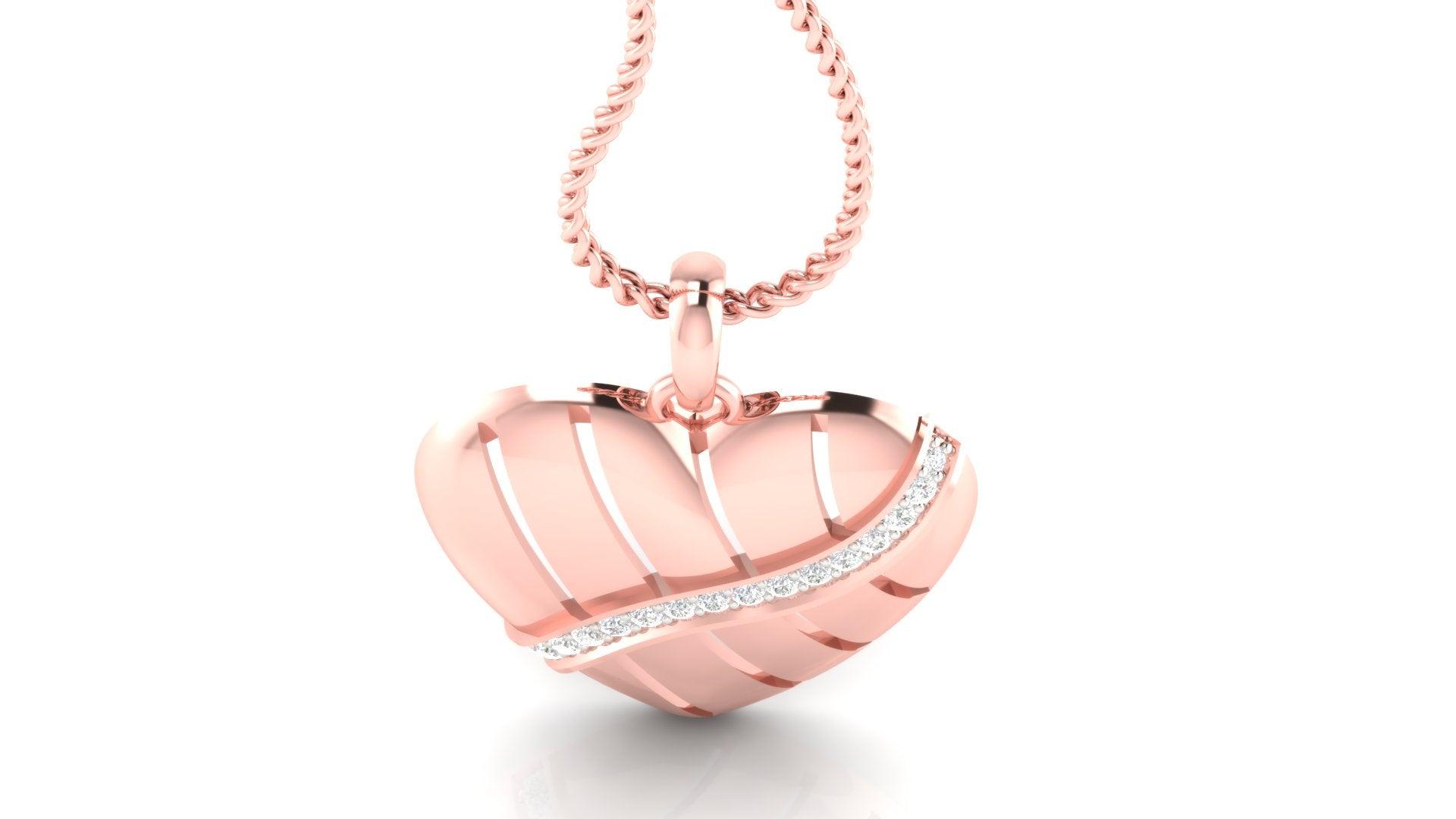 Rose Gold Plated Heart Pendant