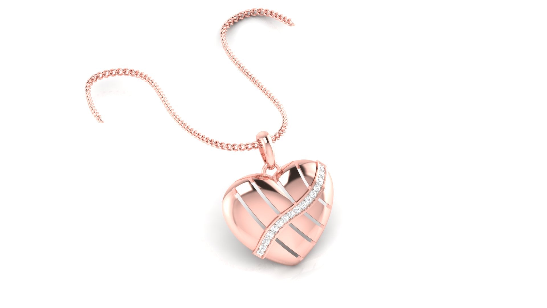 Rose Gold Plated Heart Pendant