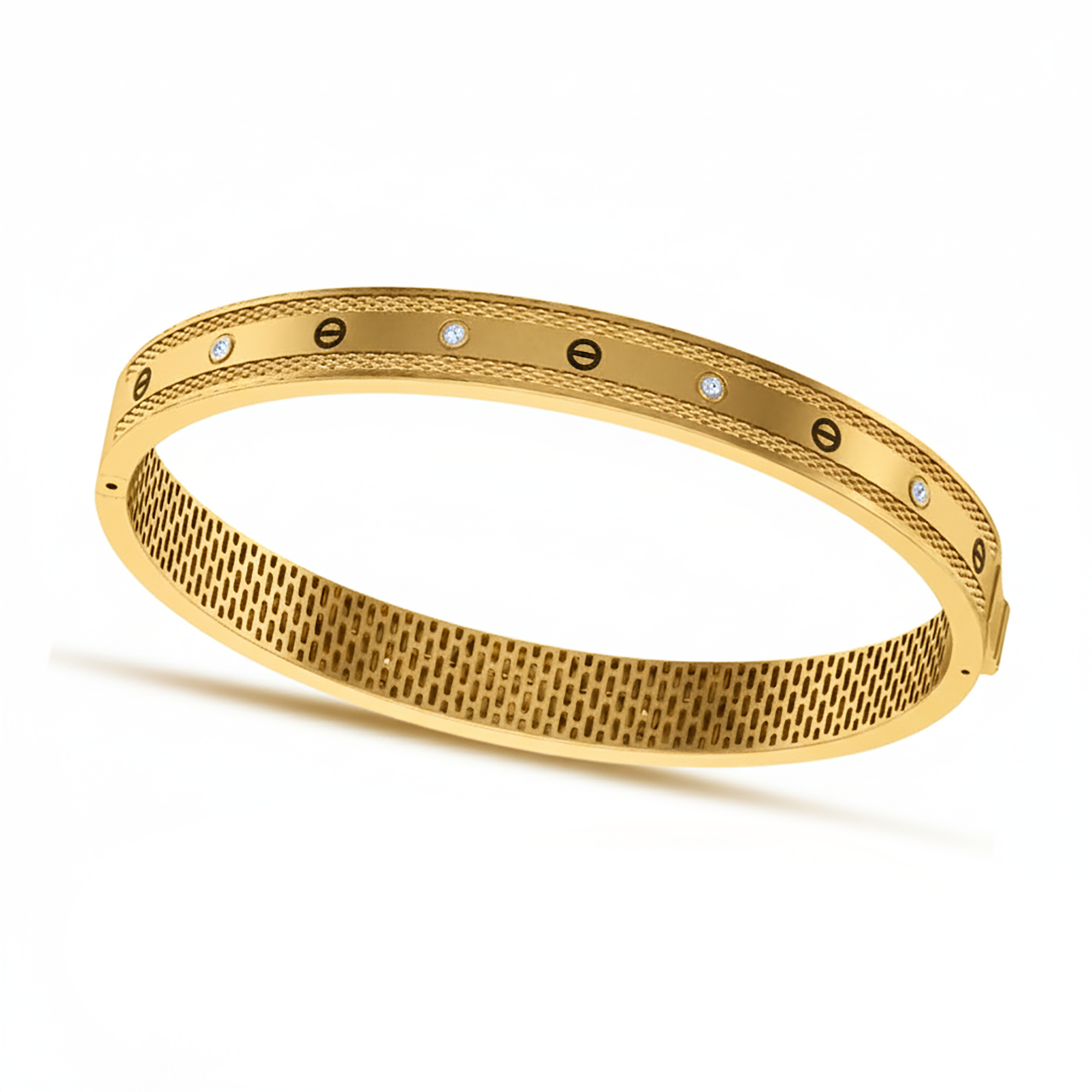 Elegant Textured Gold Kada