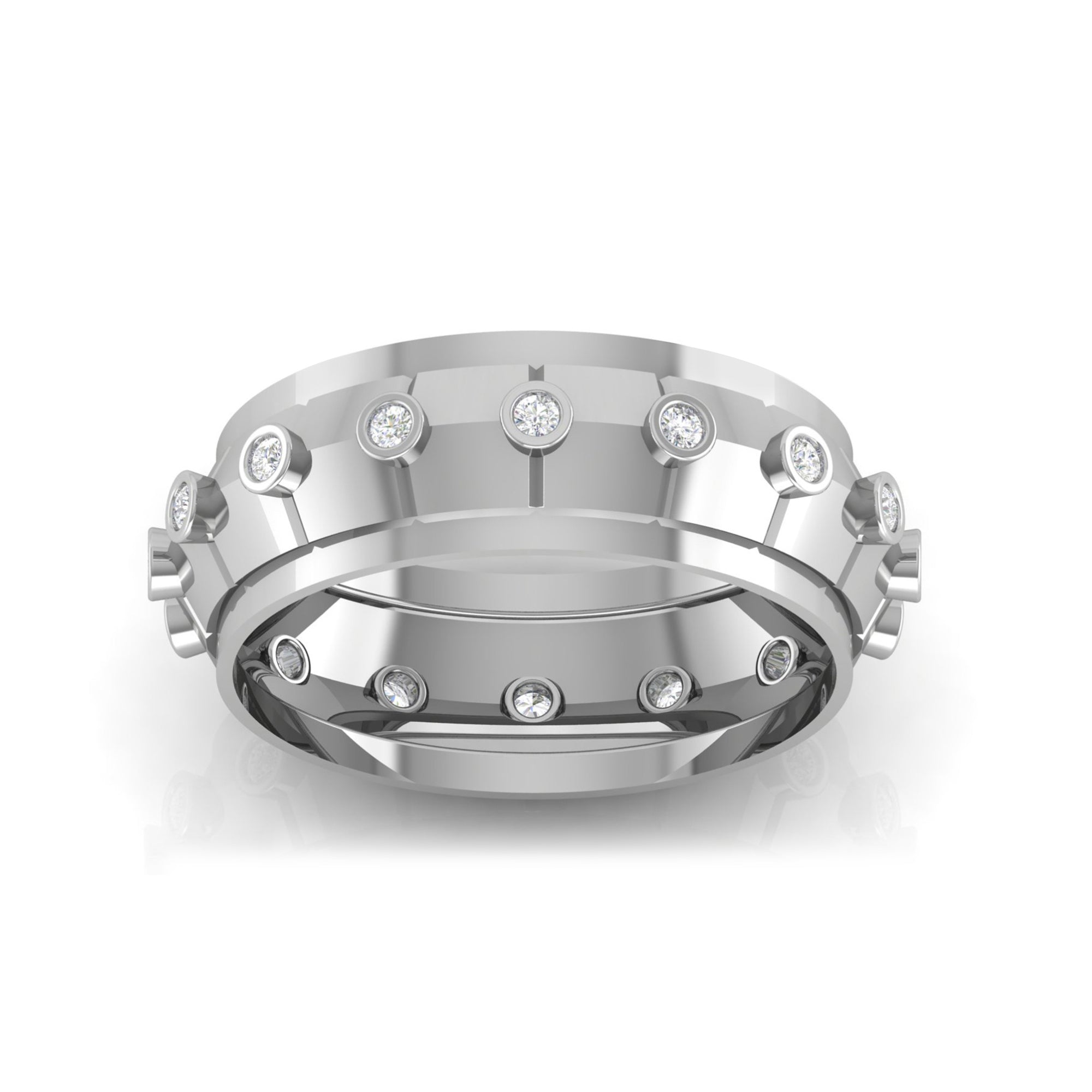 Matching White Gold Band for Couples