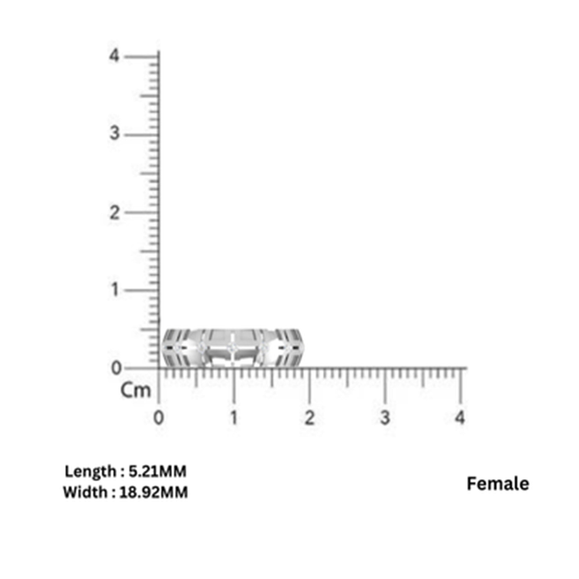 Sterling Silver Geometric Couple Band