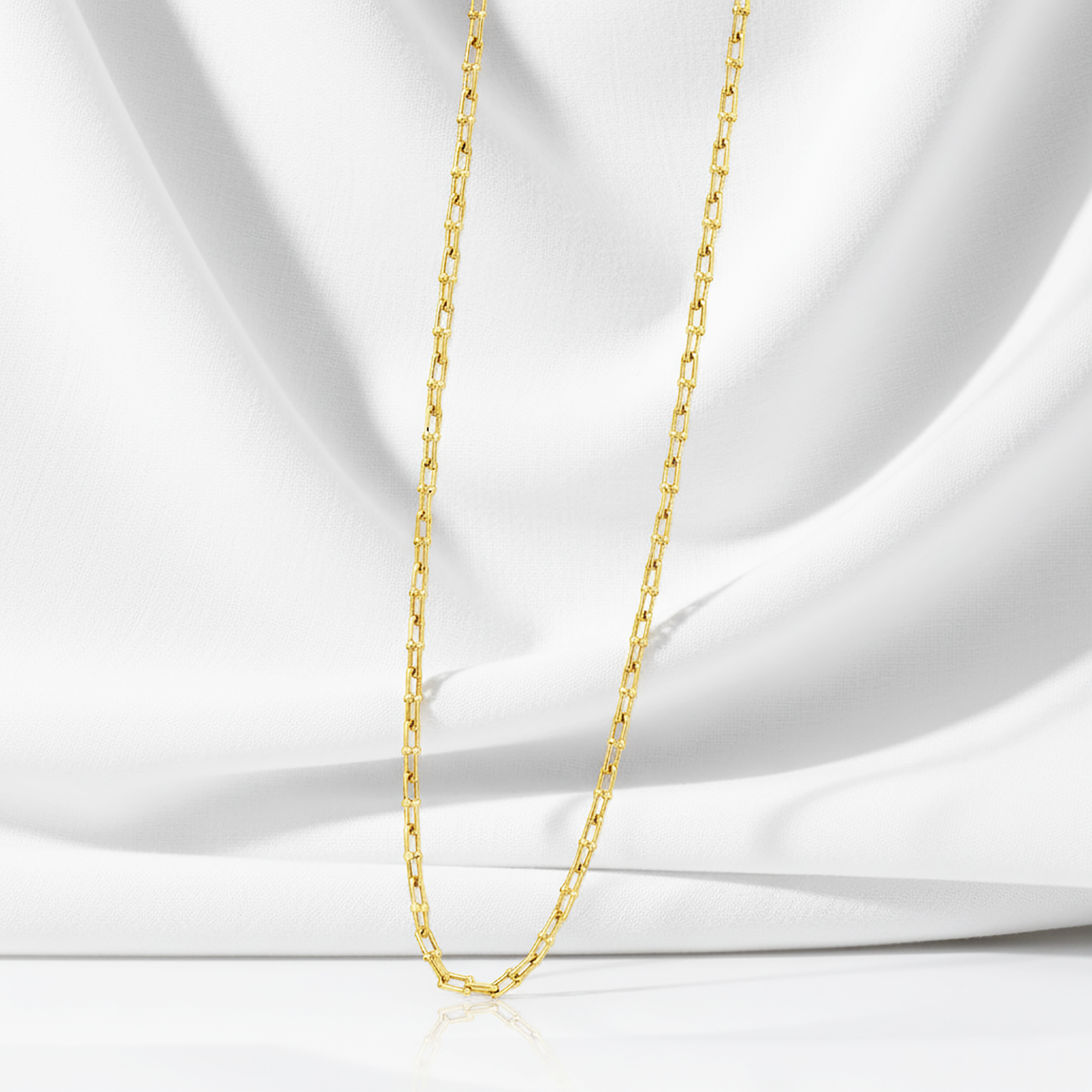 Men’s Box Link Chain with Yellow Gold Plating