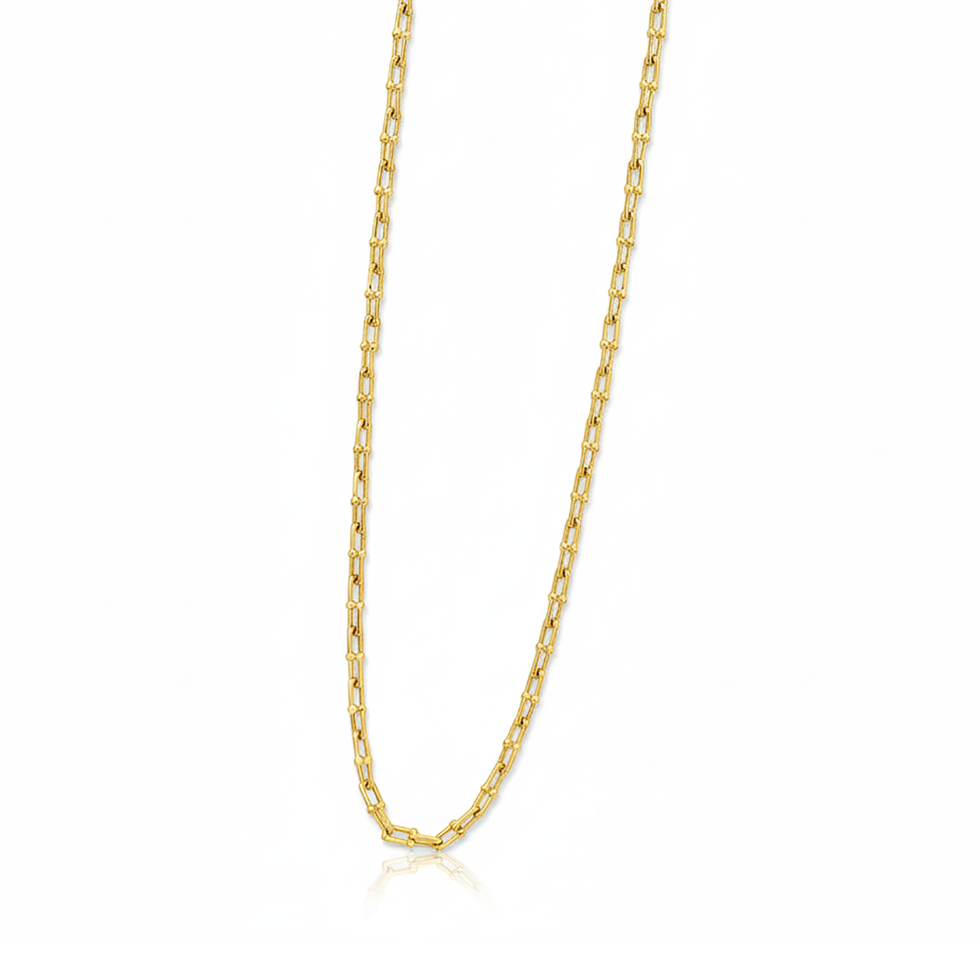 Men’s Box Link Chain with Yellow Gold Plating