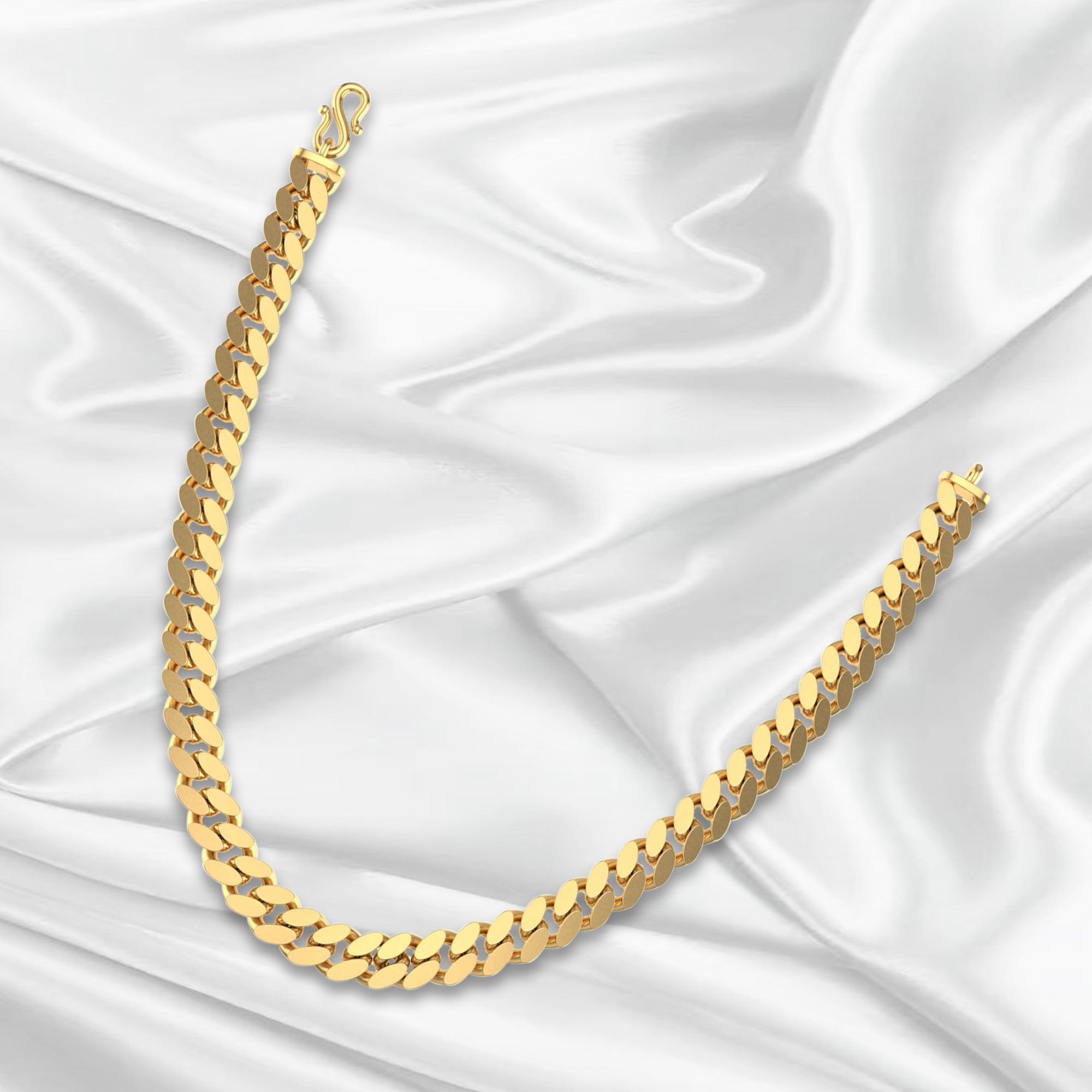 Yellow Gold Plated Cuban Link Chain for Men
