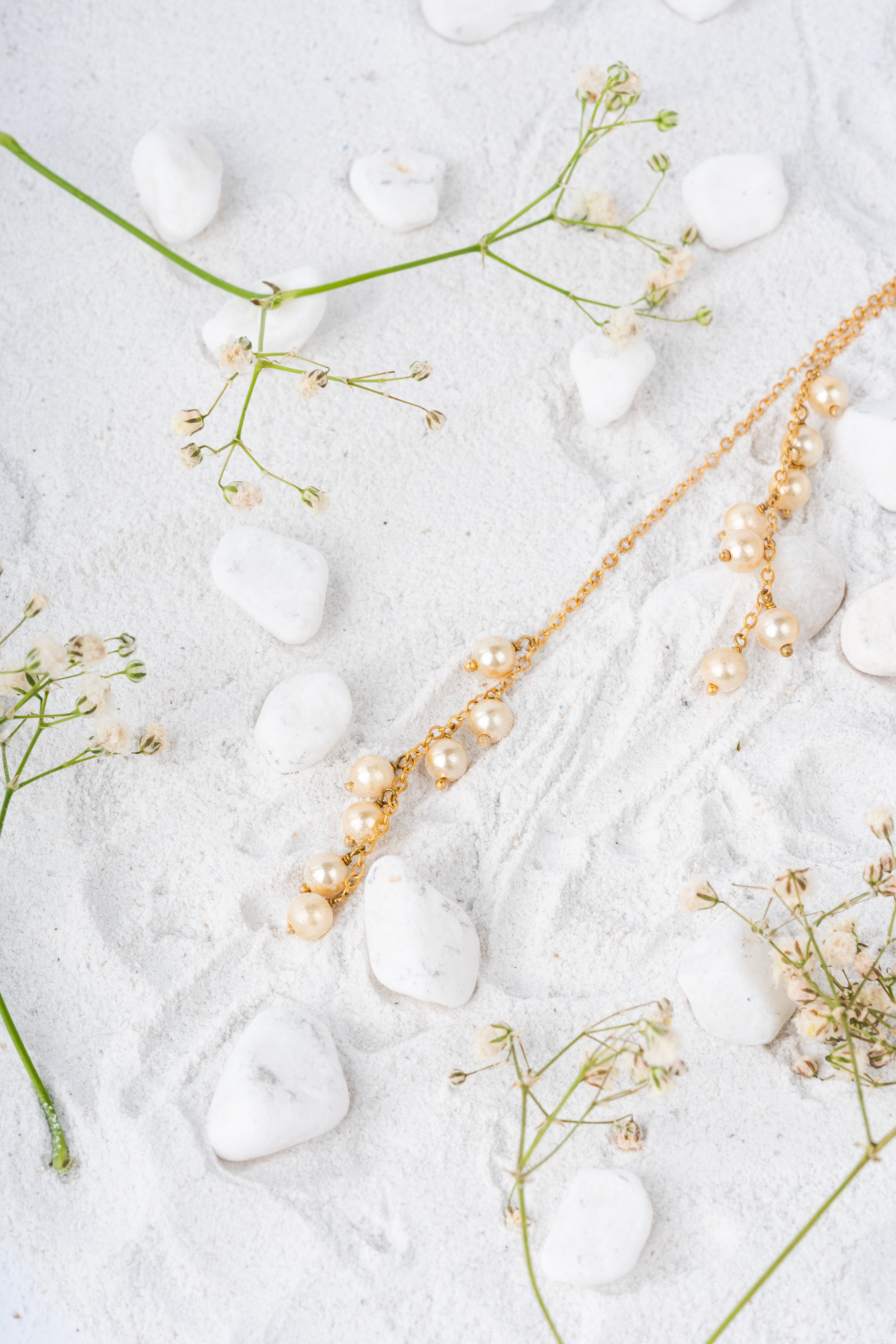 Delicate Pearl Drop Lariat Necklace