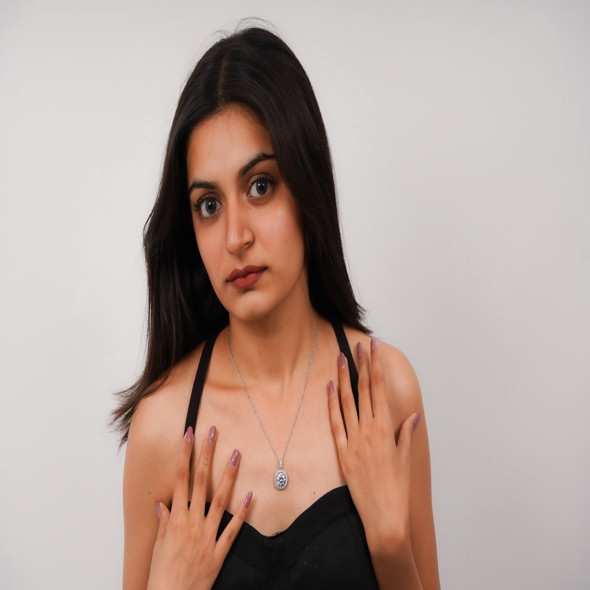 Elegant Halo Diamond Pendant for Women