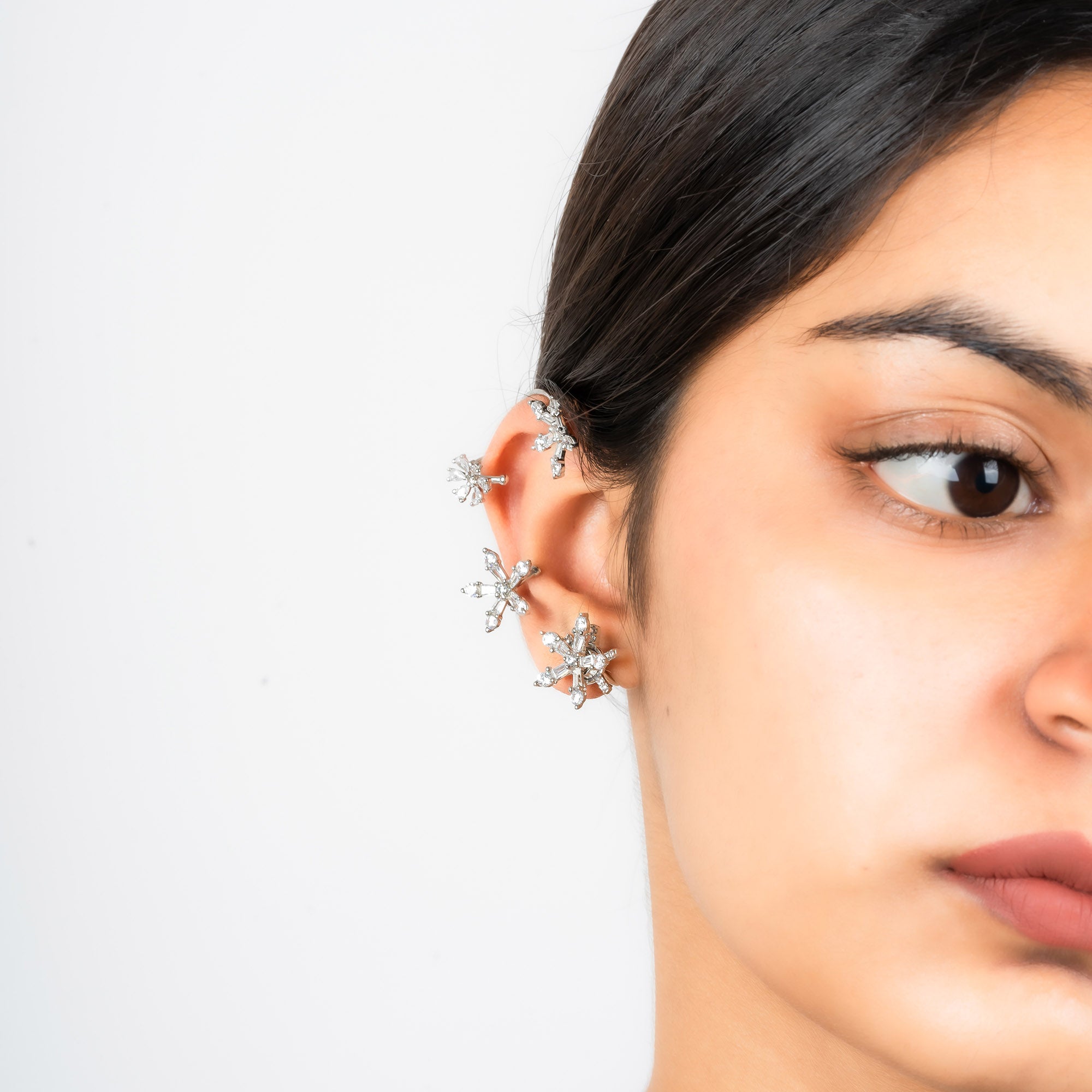 Floral Ear Cuff Earrings