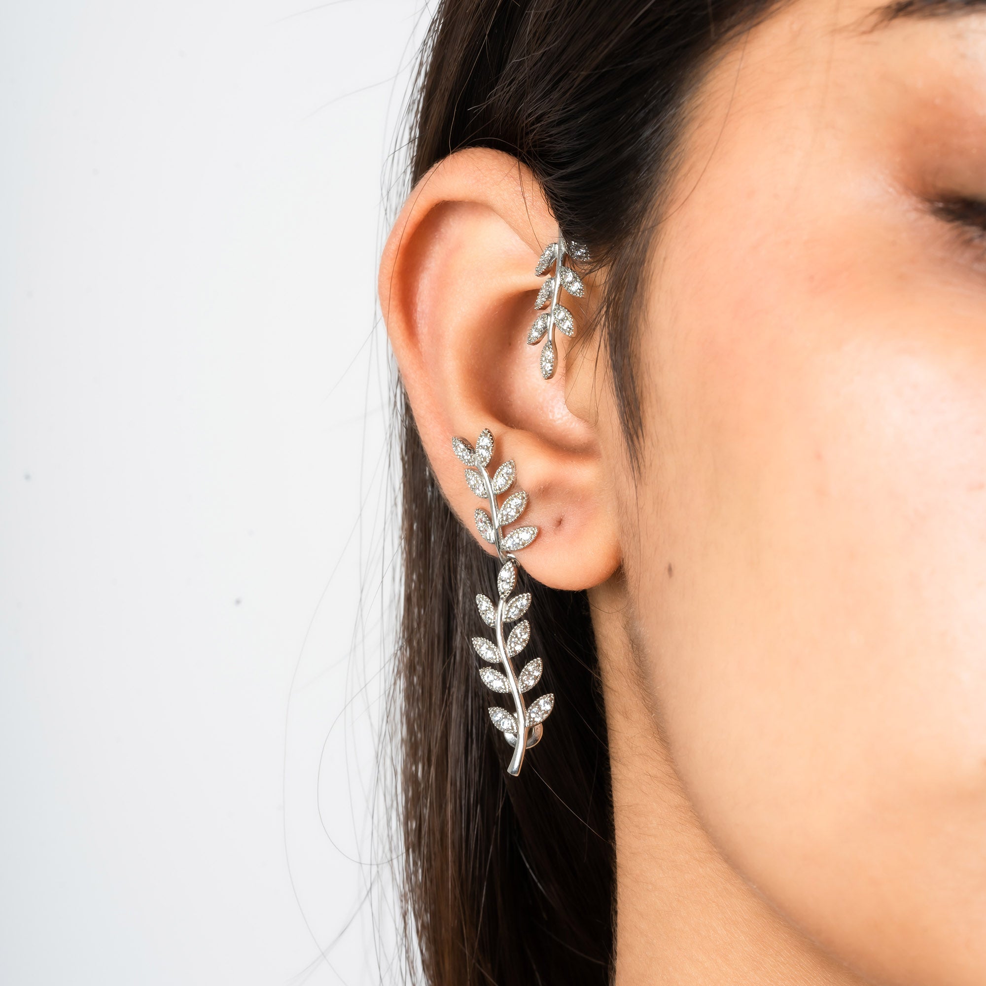 Sterling Silver Leaf Earrings
