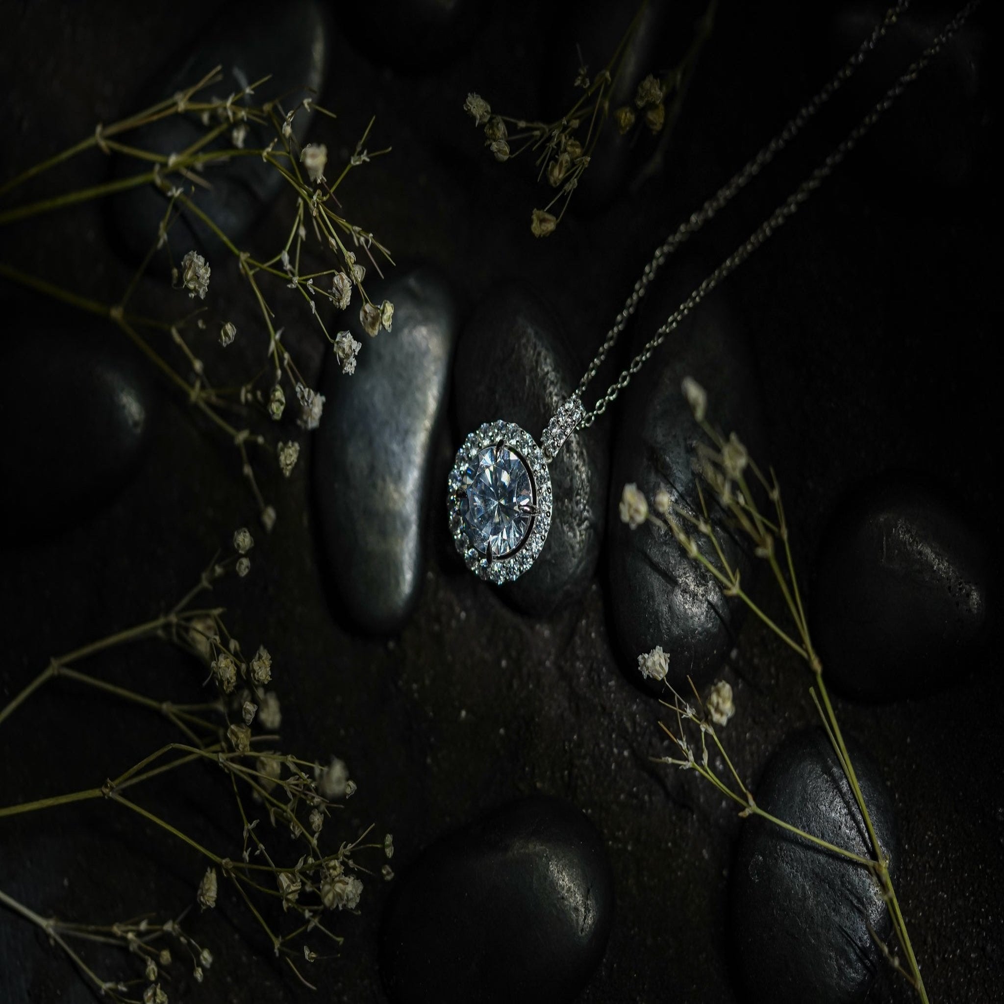 Elegant Halo Diamond Pendant for Women
