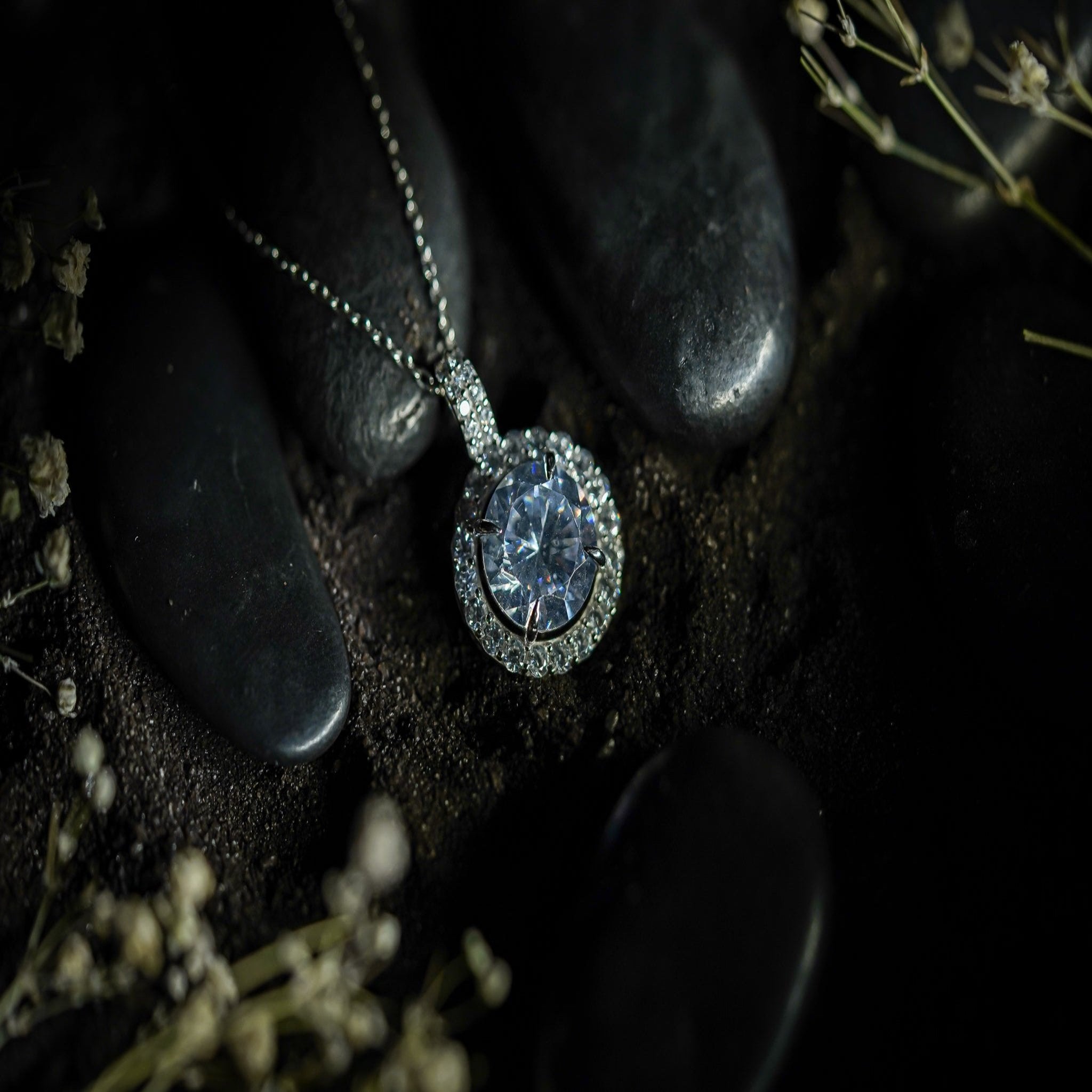 Elegant Halo Diamond Pendant for Women