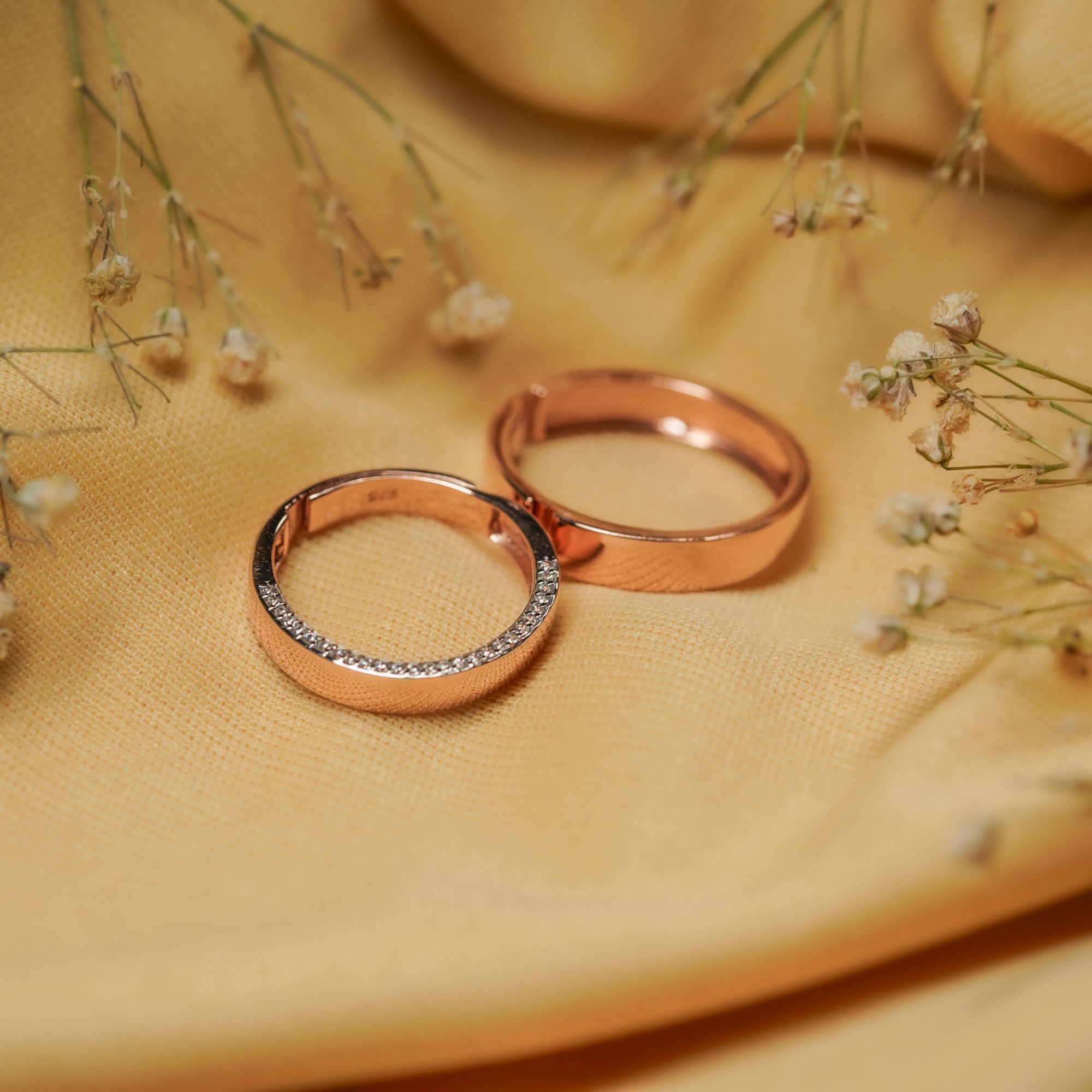 Eternal Rose Gold Plated Couple Bands