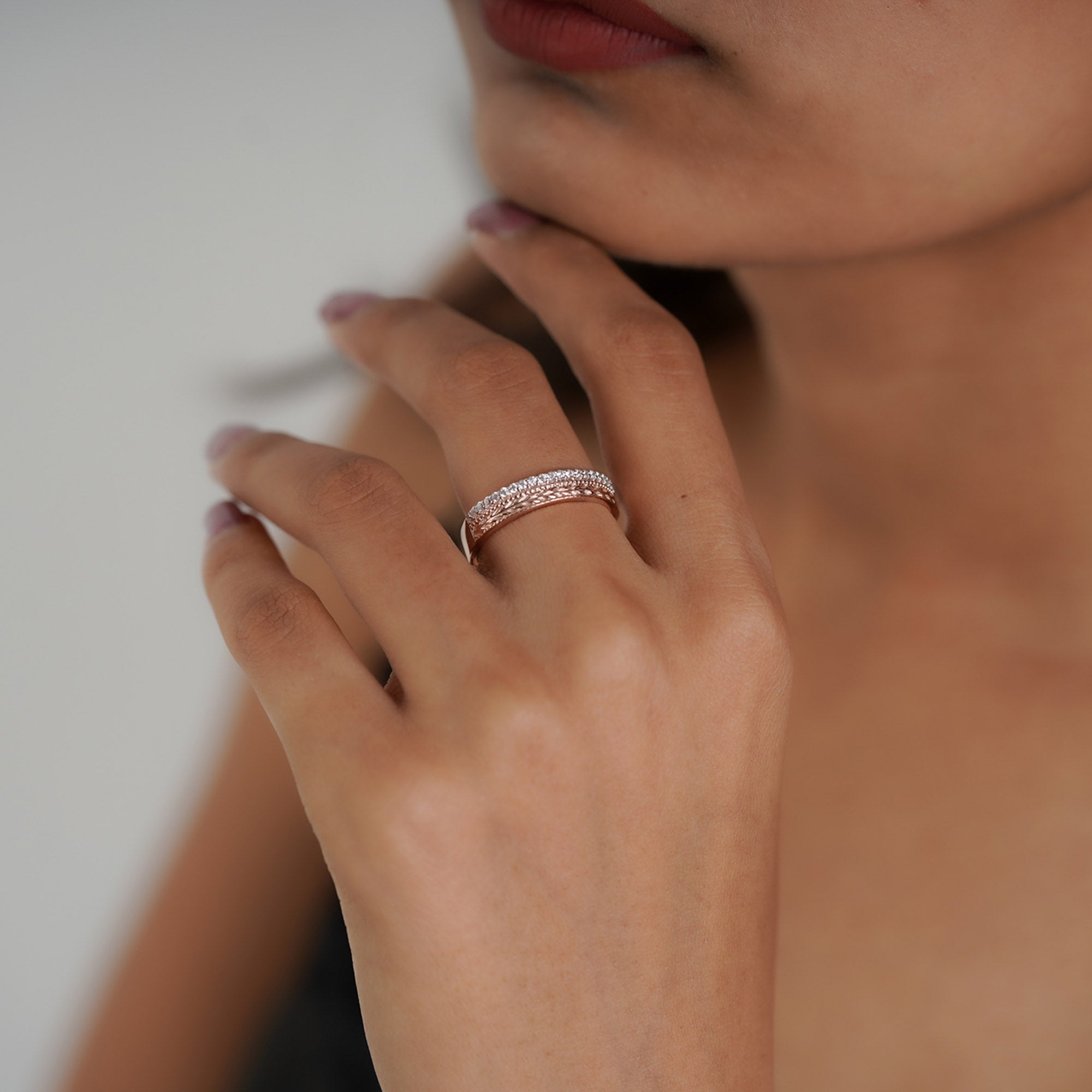 Eternal Rose Gold Plated Couple Bands