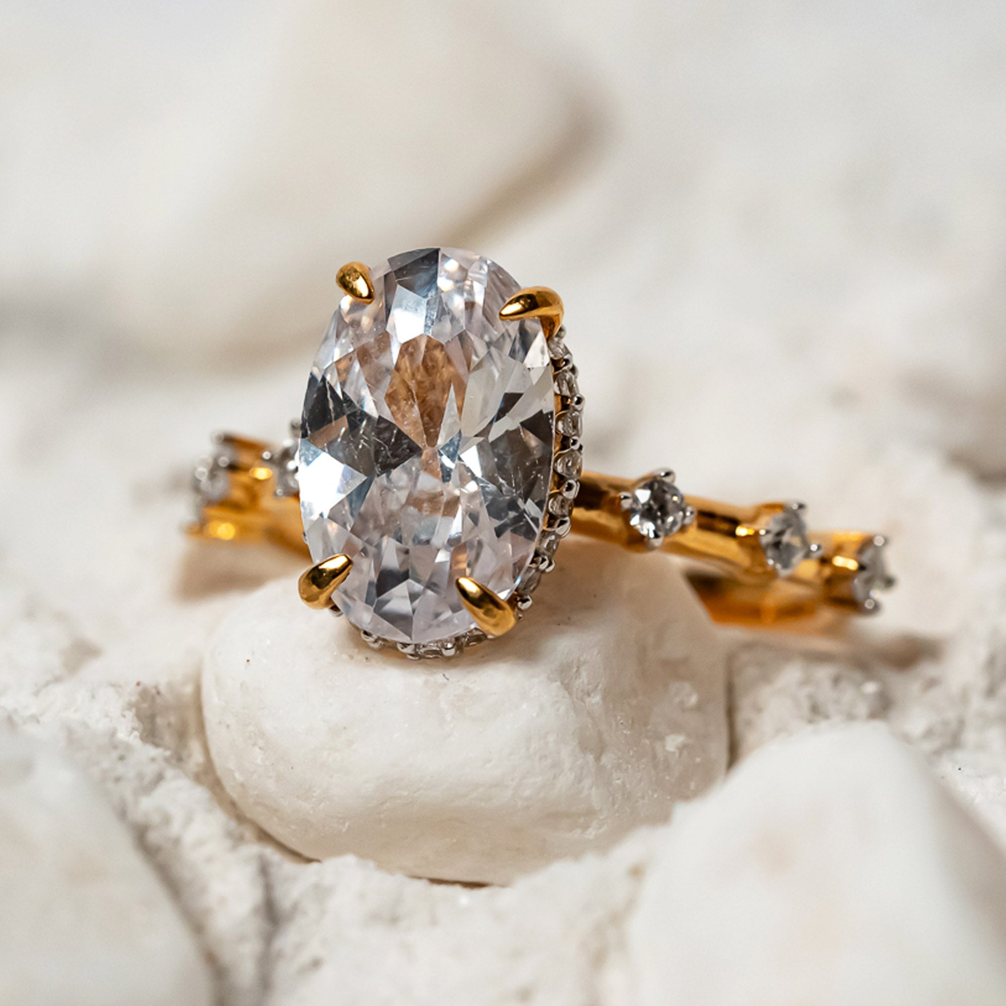 Elegant Oval Cut Solitaire Ring