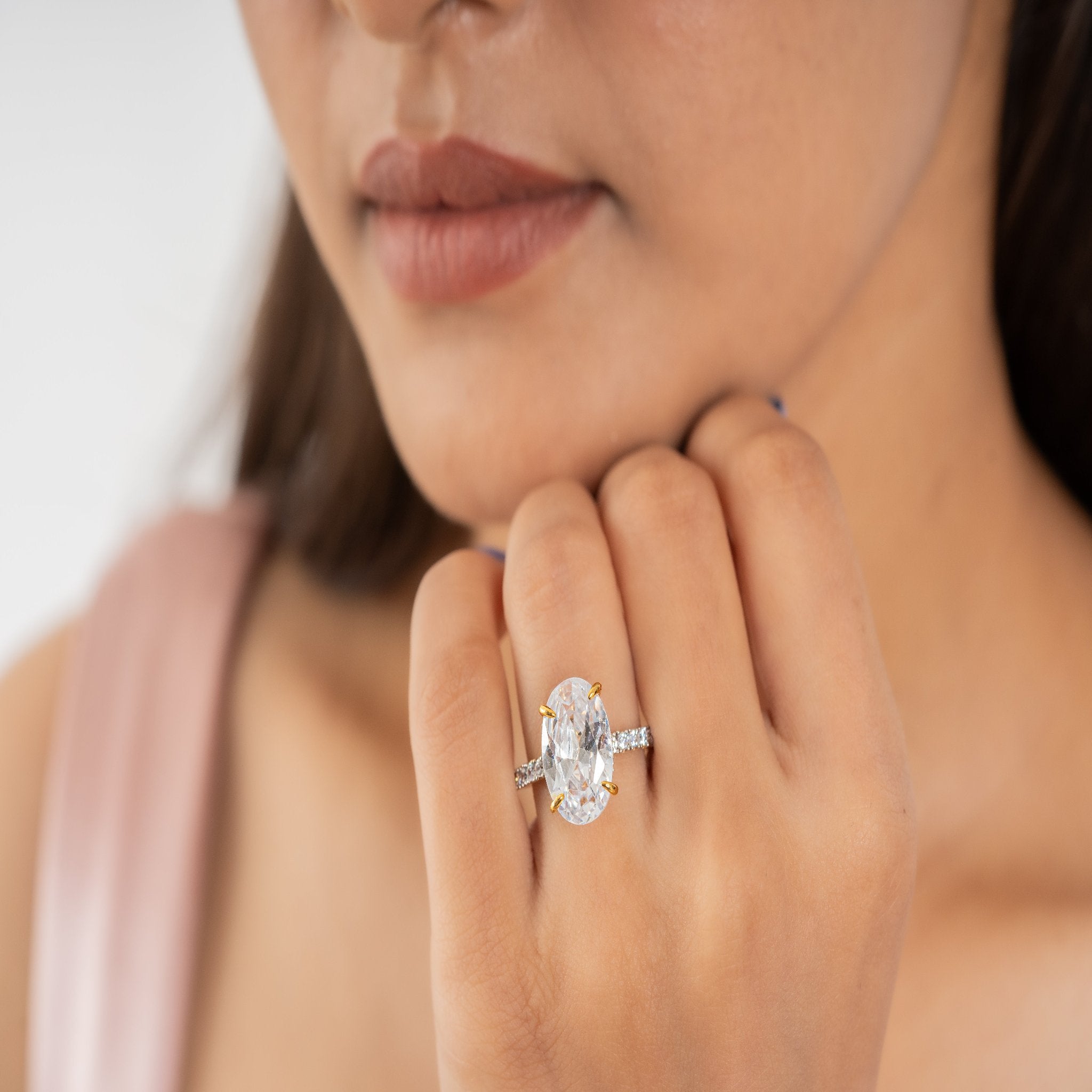 Radiant Oval Elegance Ring