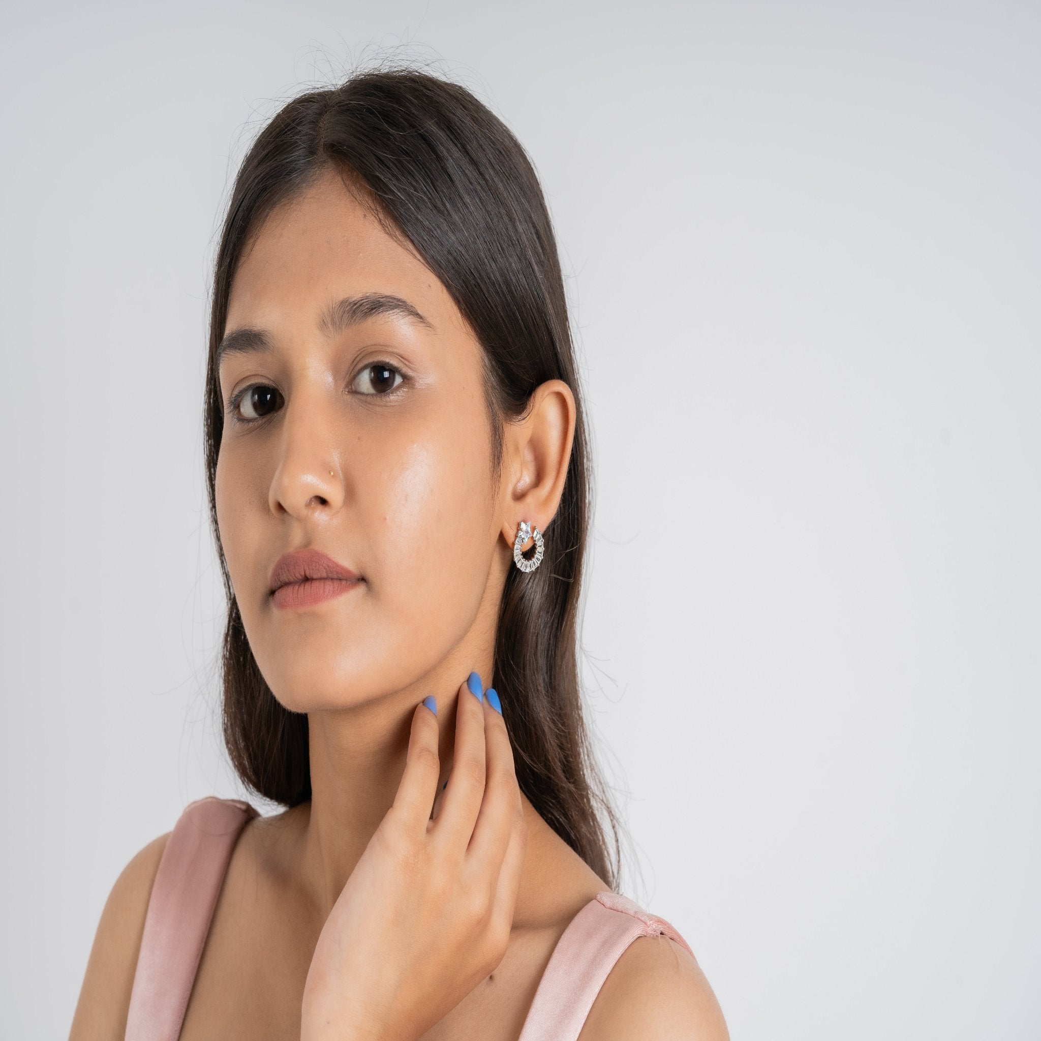 925 Sterling Silver Cluster Earring AUS-972