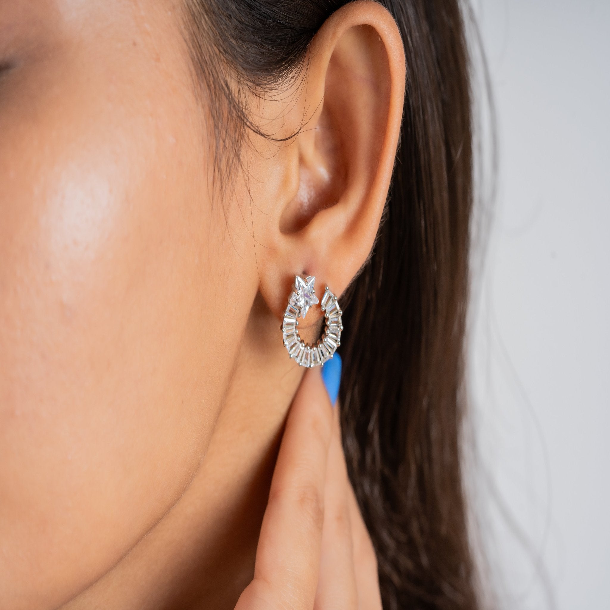 925 Sterling Silver Cluster Earring AUS-972