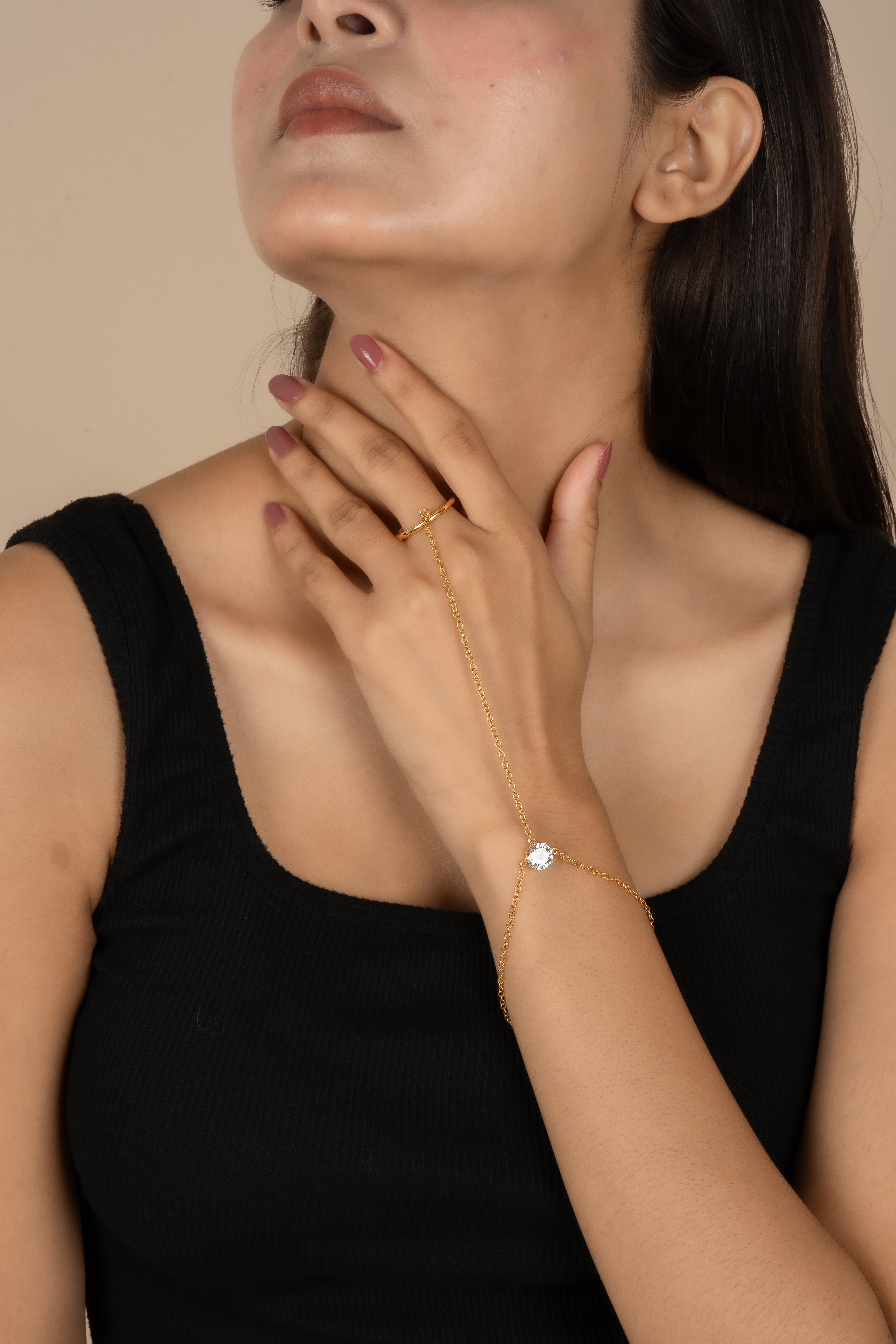 Yellow Gold Vermeil Hand Chain