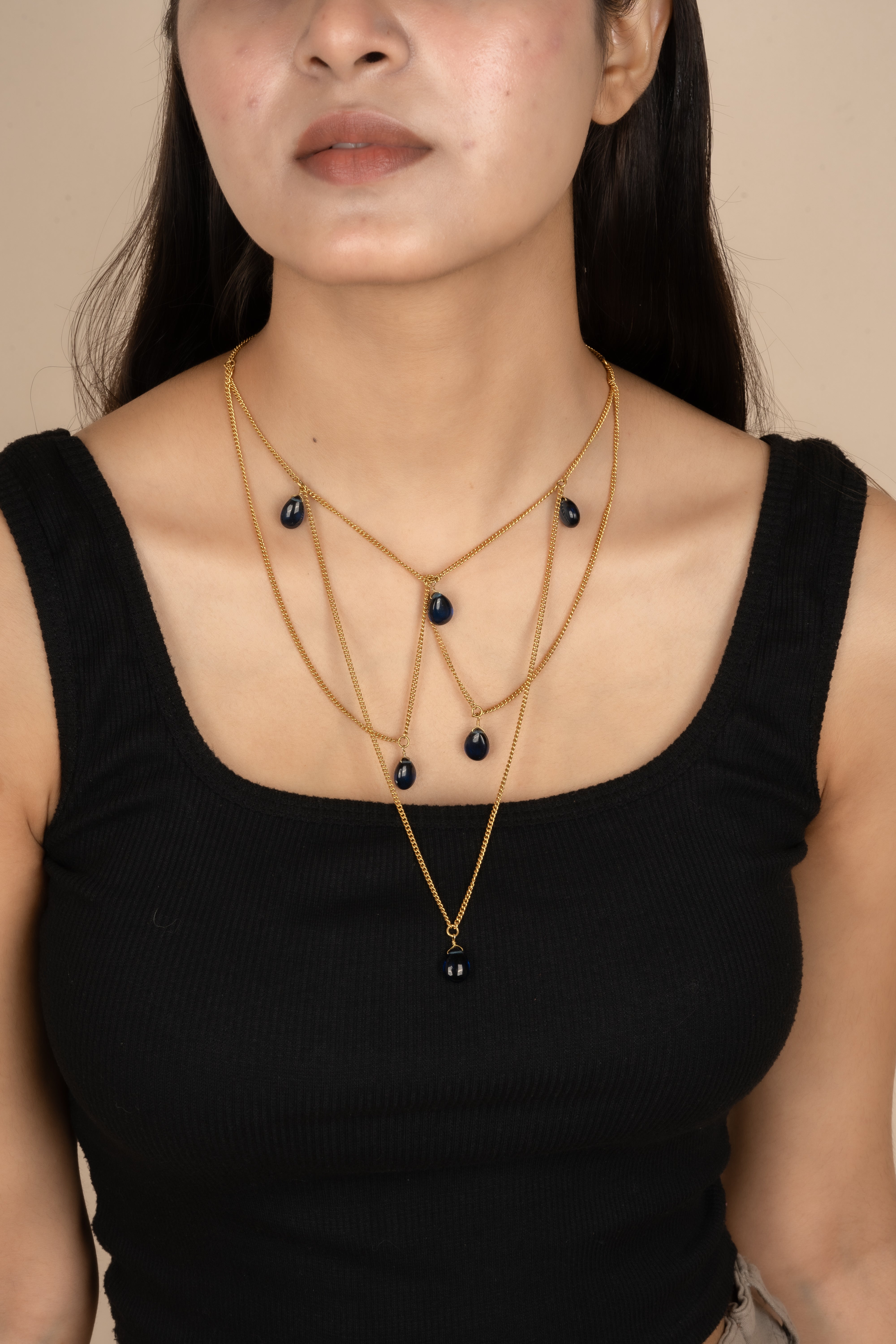 Blue Sapphire Layered Necklace