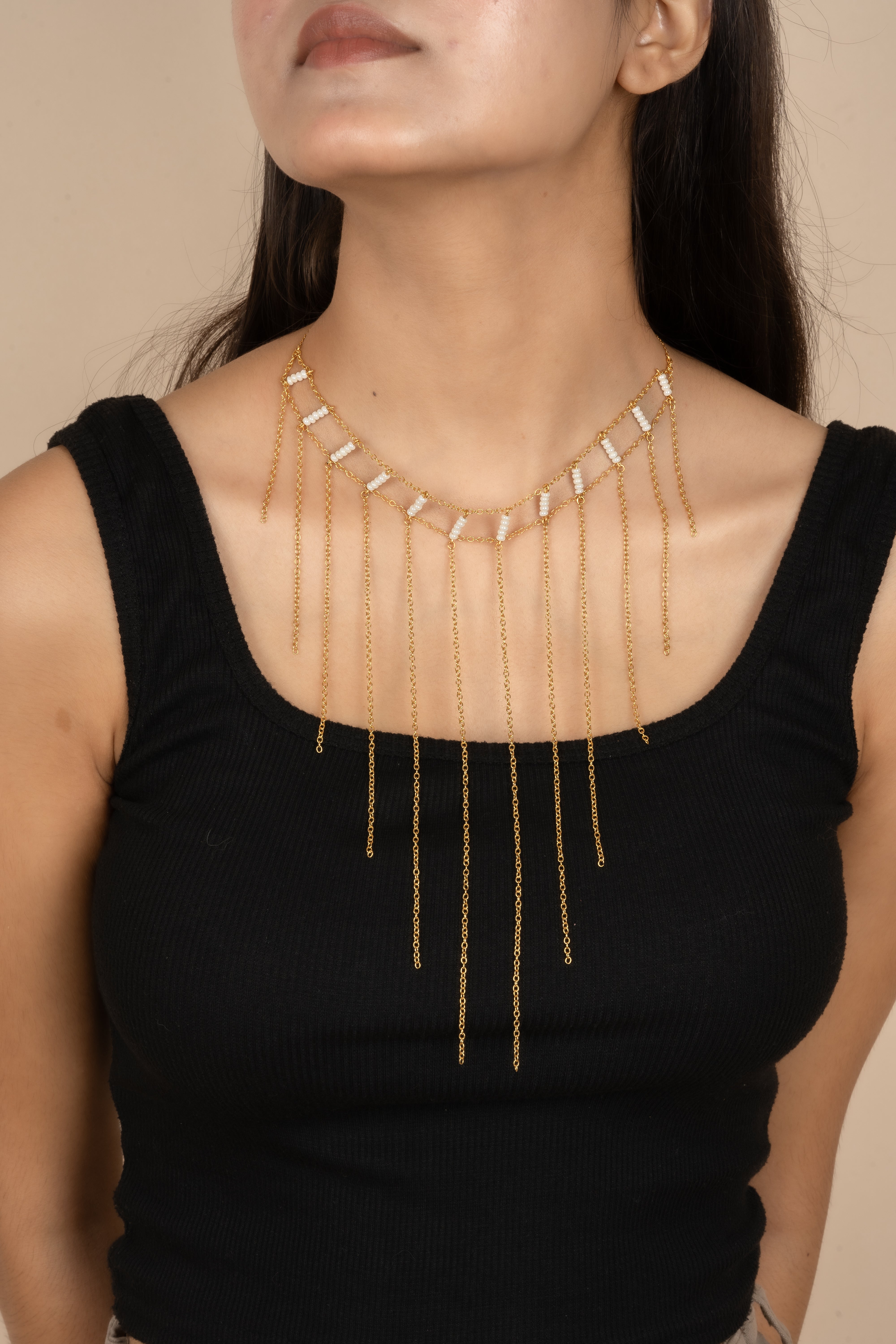 Elegant Waterfall Choker Necklace
