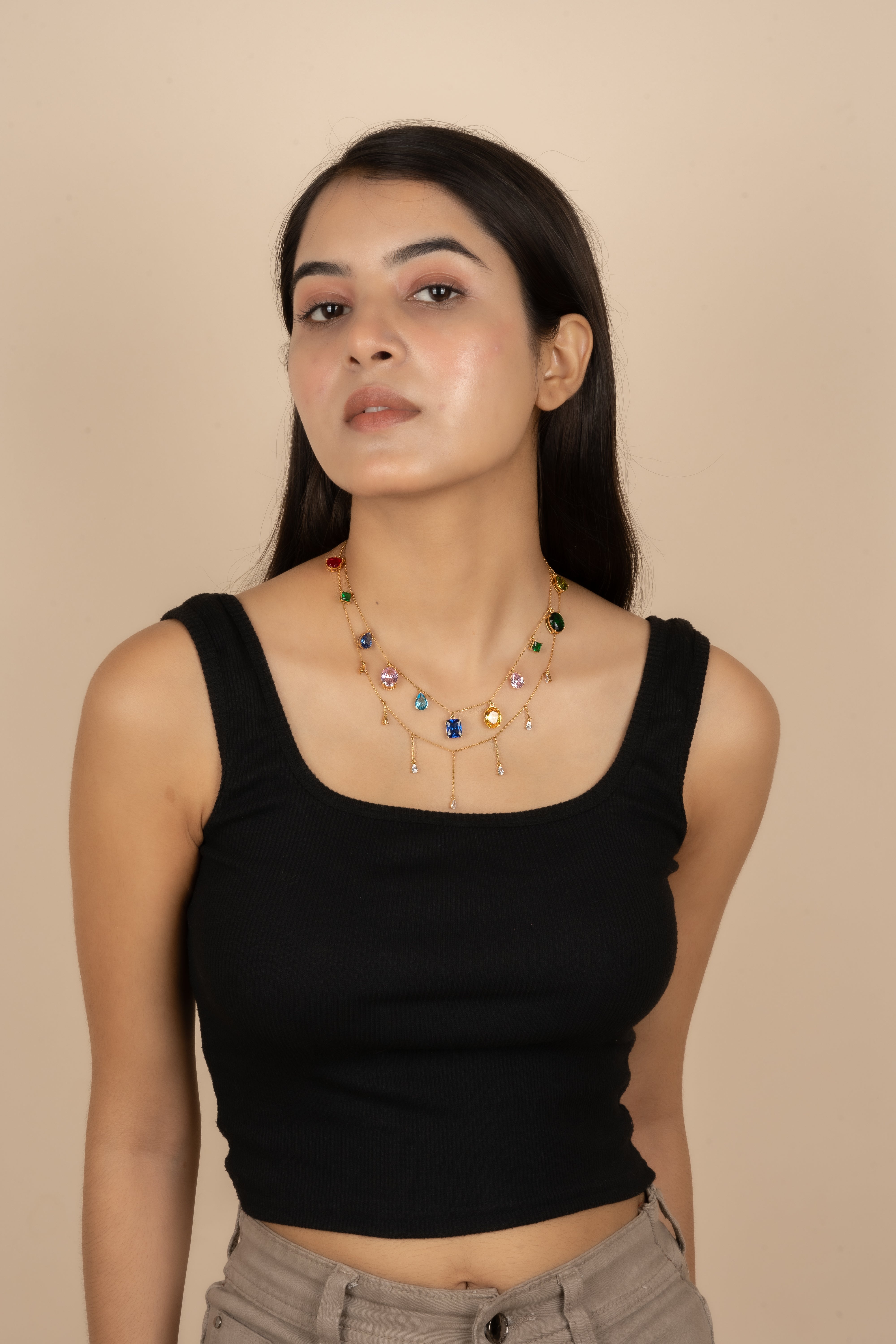 Vibrant Multi Gemstone Necklace