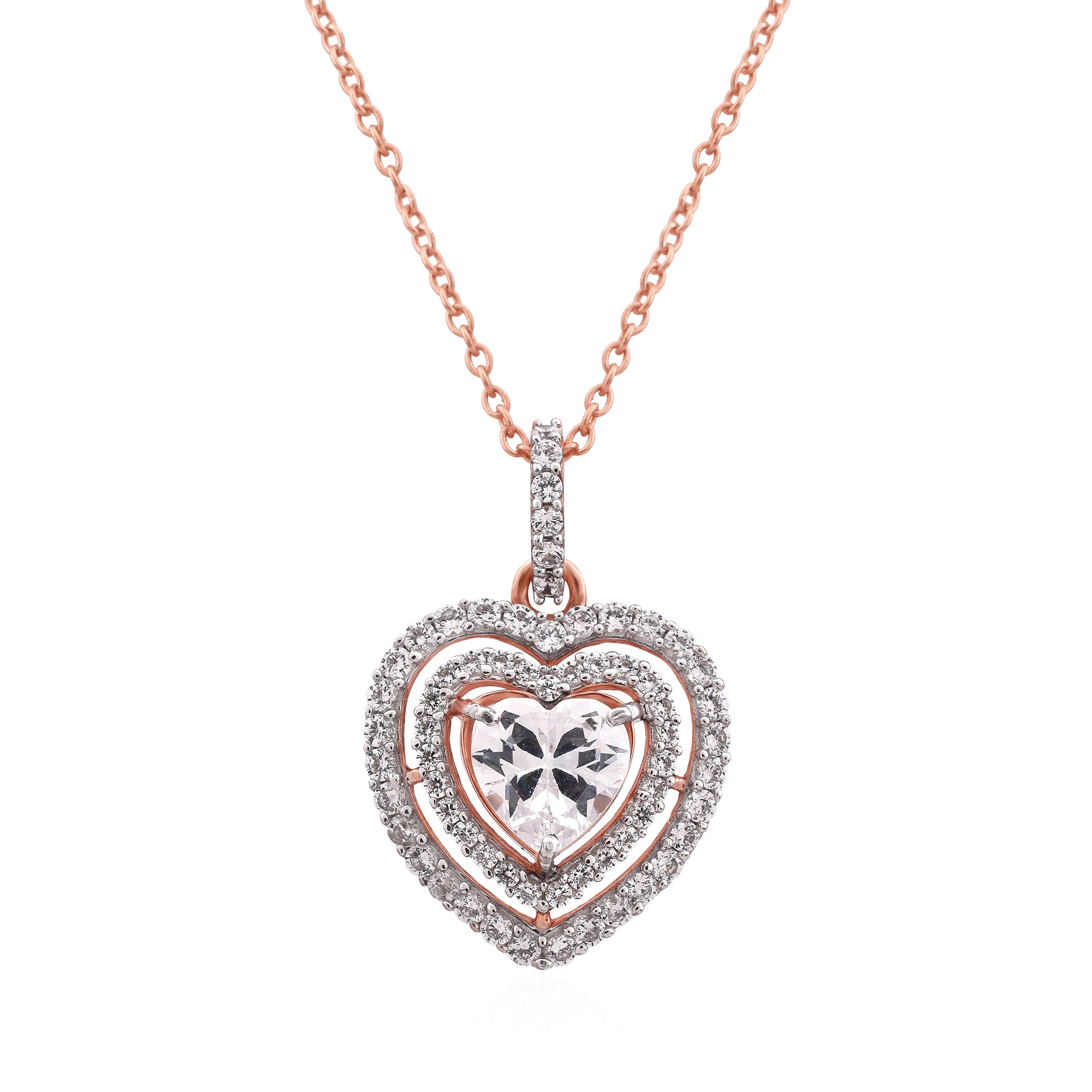 Triple Heart Love Pendant