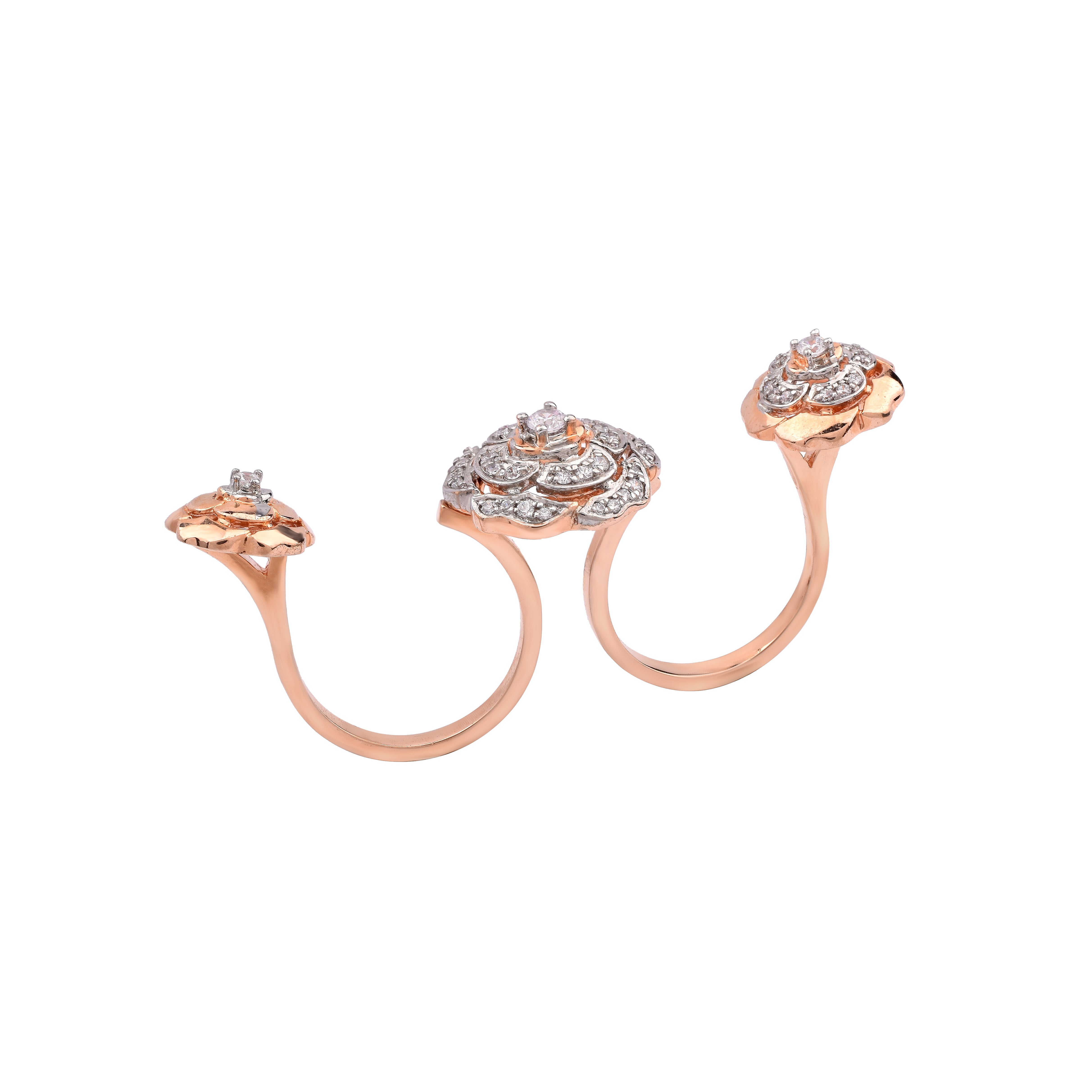 Rose Gold Plated Floral Ring