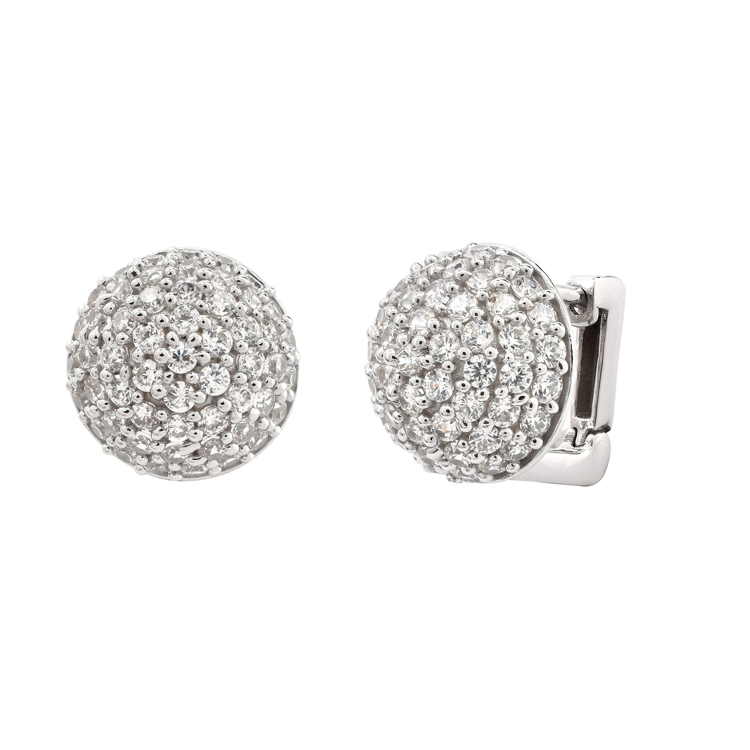 Silver Circular Studs Earrings