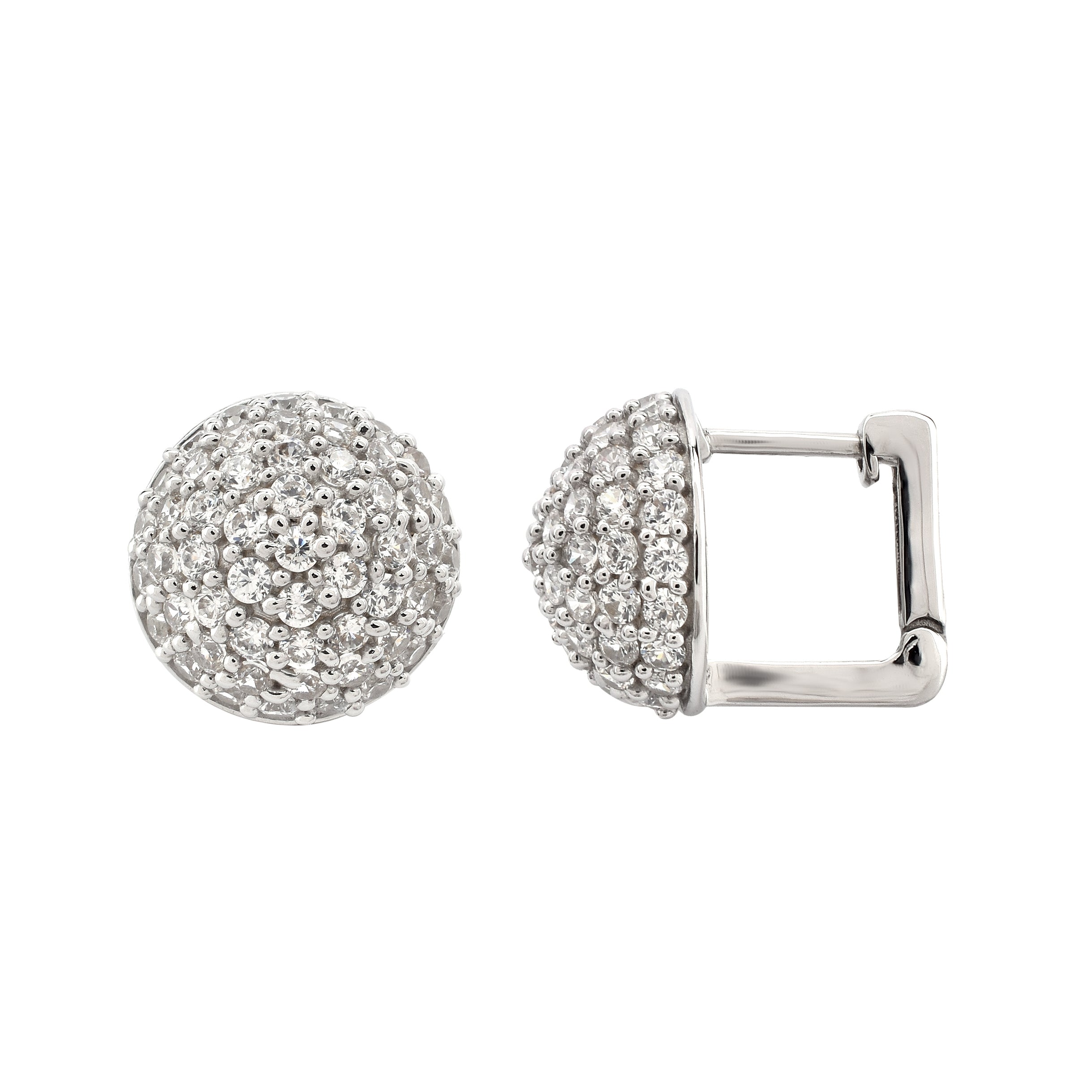Silver Circular Studs Earrings