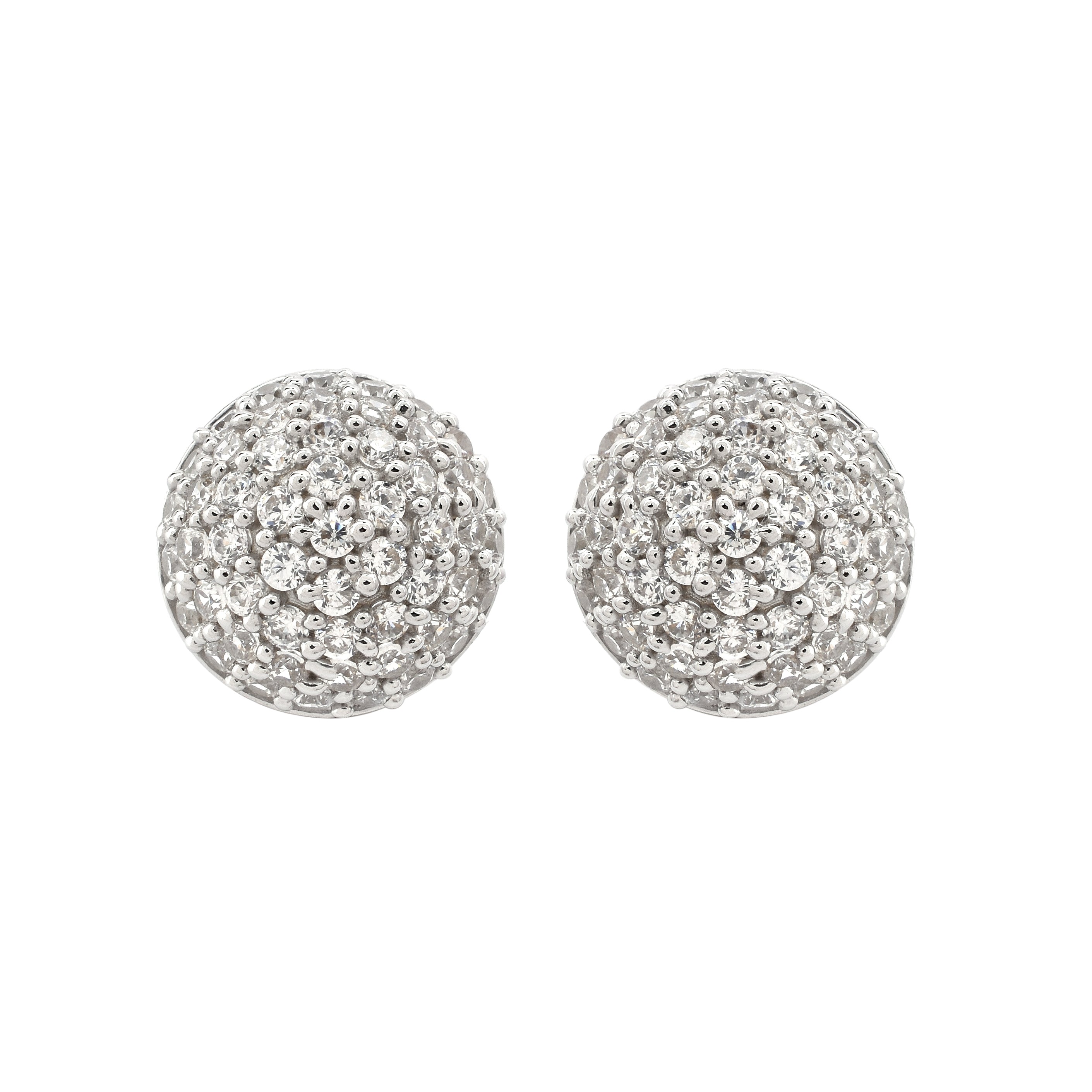 Silver Circular Studs Earrings