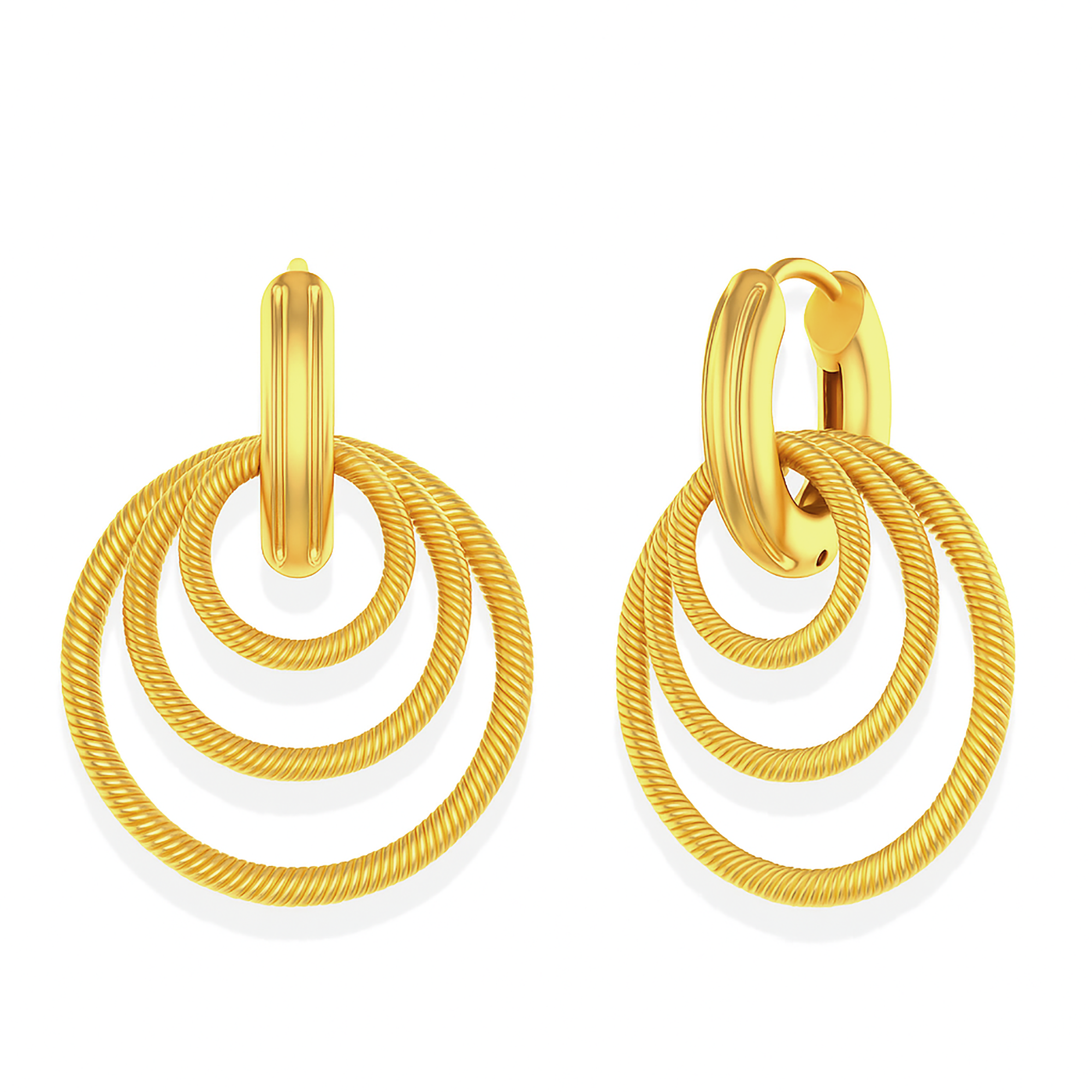 Timeless Spiral Earrings with Circular Design