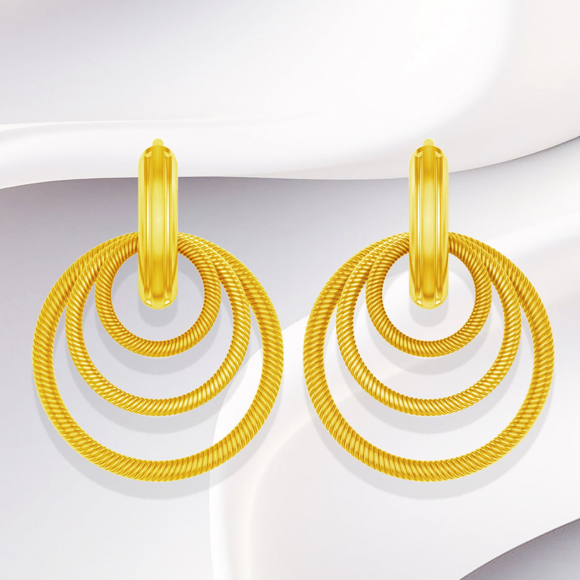 Timeless Spiral Earrings with Circular Design