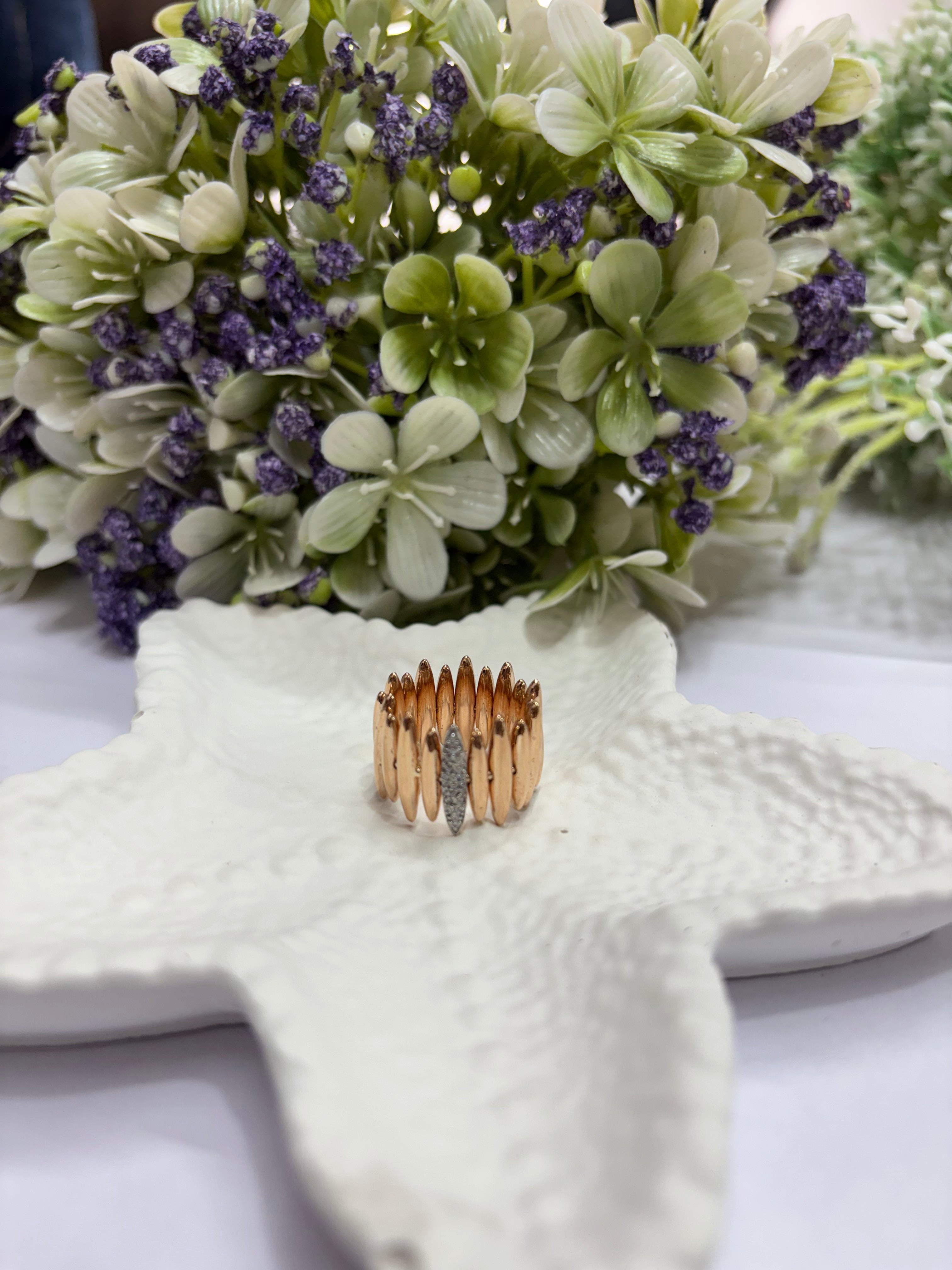 Cocoon Yellow Gold Plated Ring