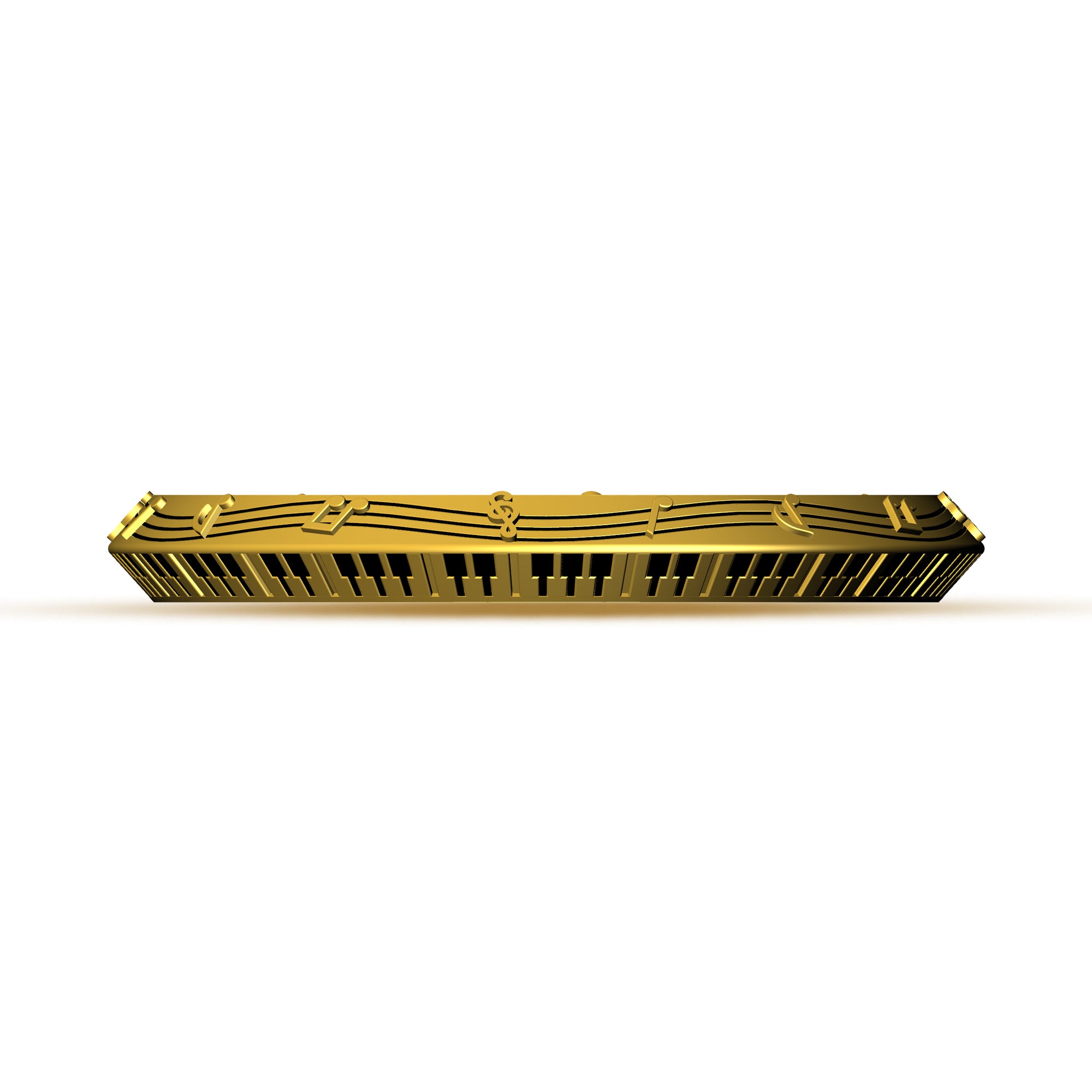 Yellow Gold Plated Piano Design Kada for Men